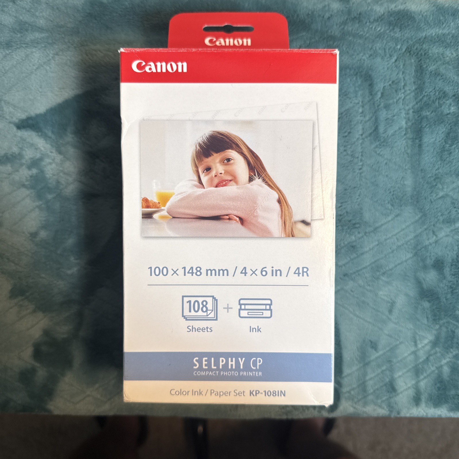 Canon Selphy CP 4x6 Color Ink Paper Set KP-108IN 108 Sheets 3 Ink Cart