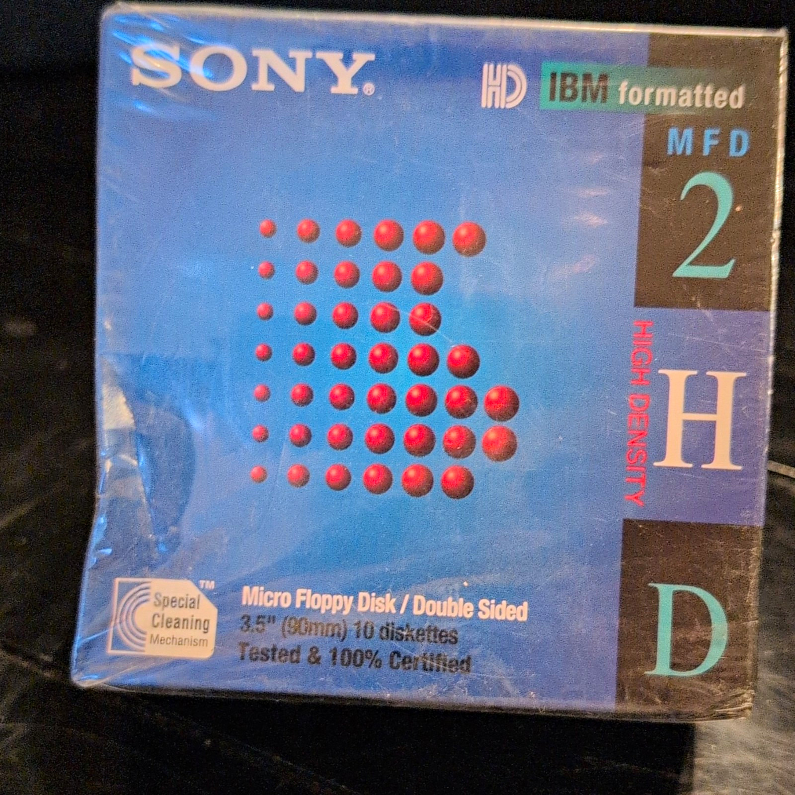 (QTY 2 )Sony 3.5" HD 1.44MB Double Sided High Density Floppy Disks 10 Packc