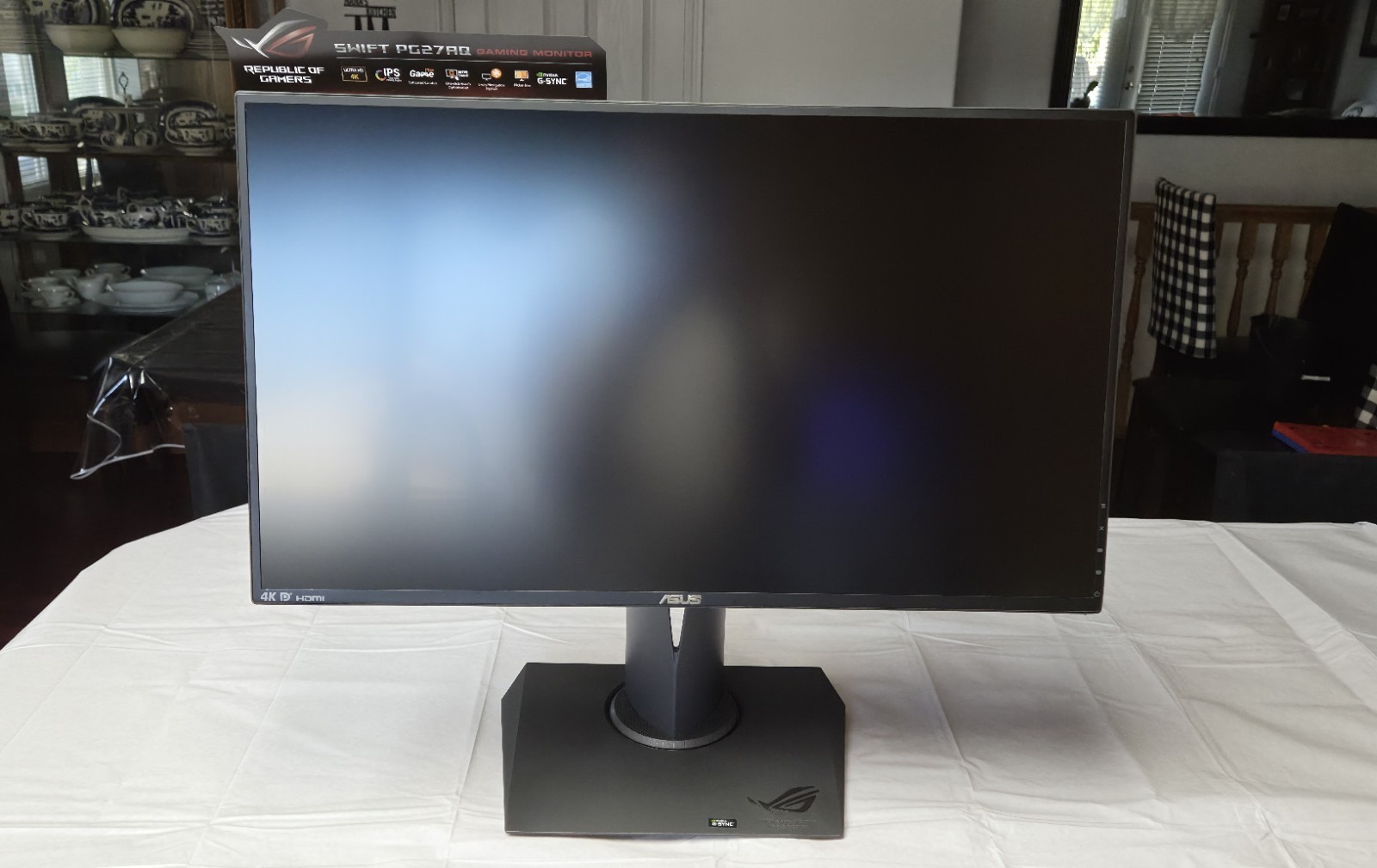 ASUS ROG Swift PG27AQ 27 Inch 4K UHD G-SYNC Gaming Monitor 2xHDMI DP 2xUSB 3.0 