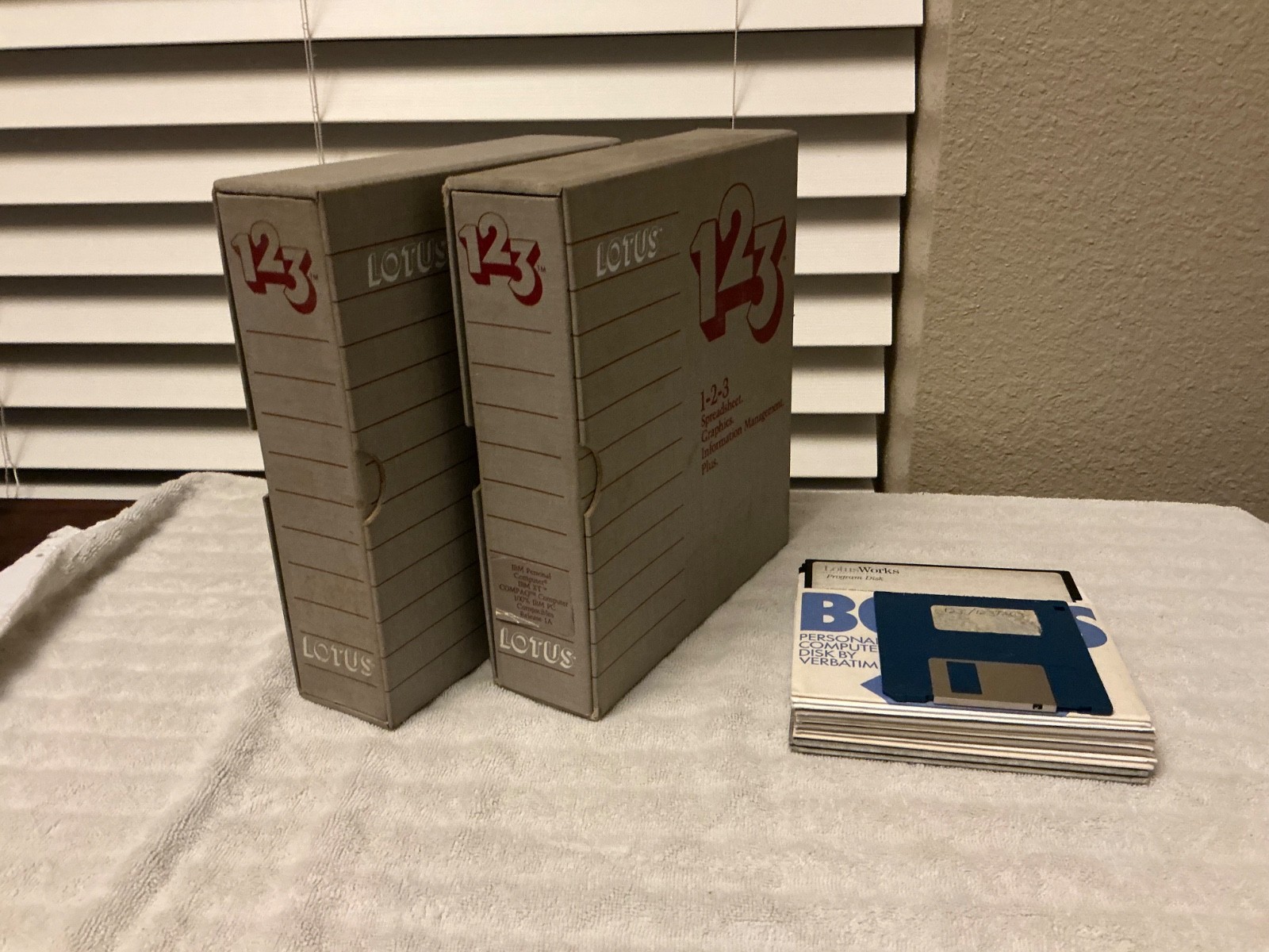 (2) Vintage IBM PC Lotus 123 Version 1A Graphics. Management Plus more software