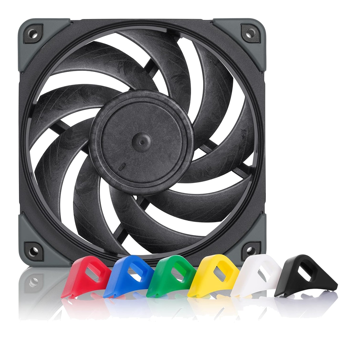 Efficient 120mm Black Fan - Silent Operations