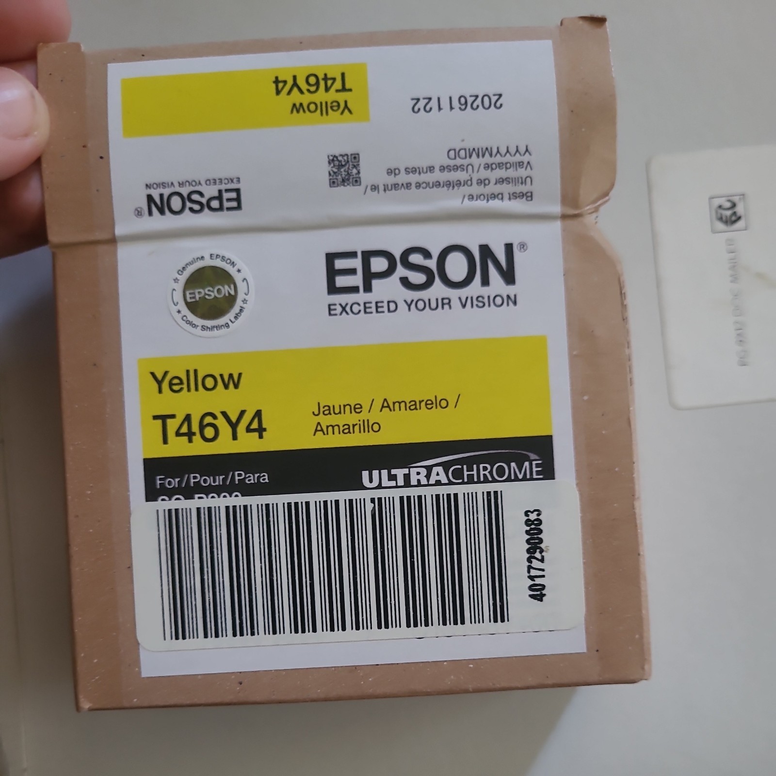 New Epson T46Y4 Genuine SC-P900 Photo Yellow Ink Exp 11/26