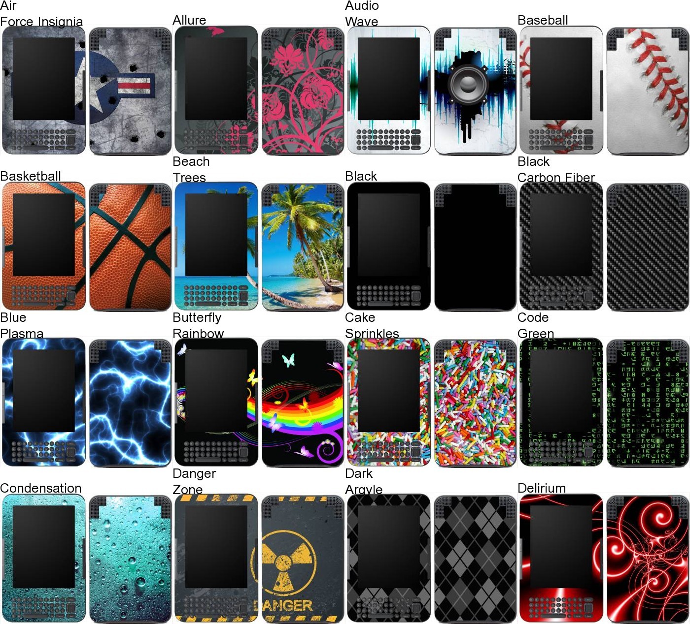 Choose Any 1 Vinyl Decal/Skin for Amazon Kindle 3  - Free US Shipping
