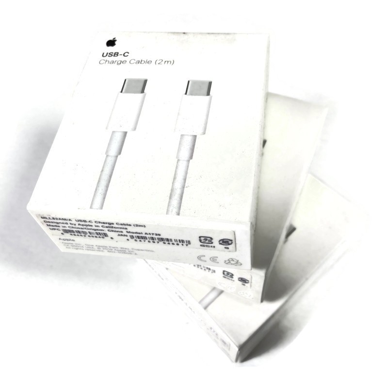 Lot of 10 Apple A1739 USB-C Charger Cable (2M) White MLL82AM/A - New