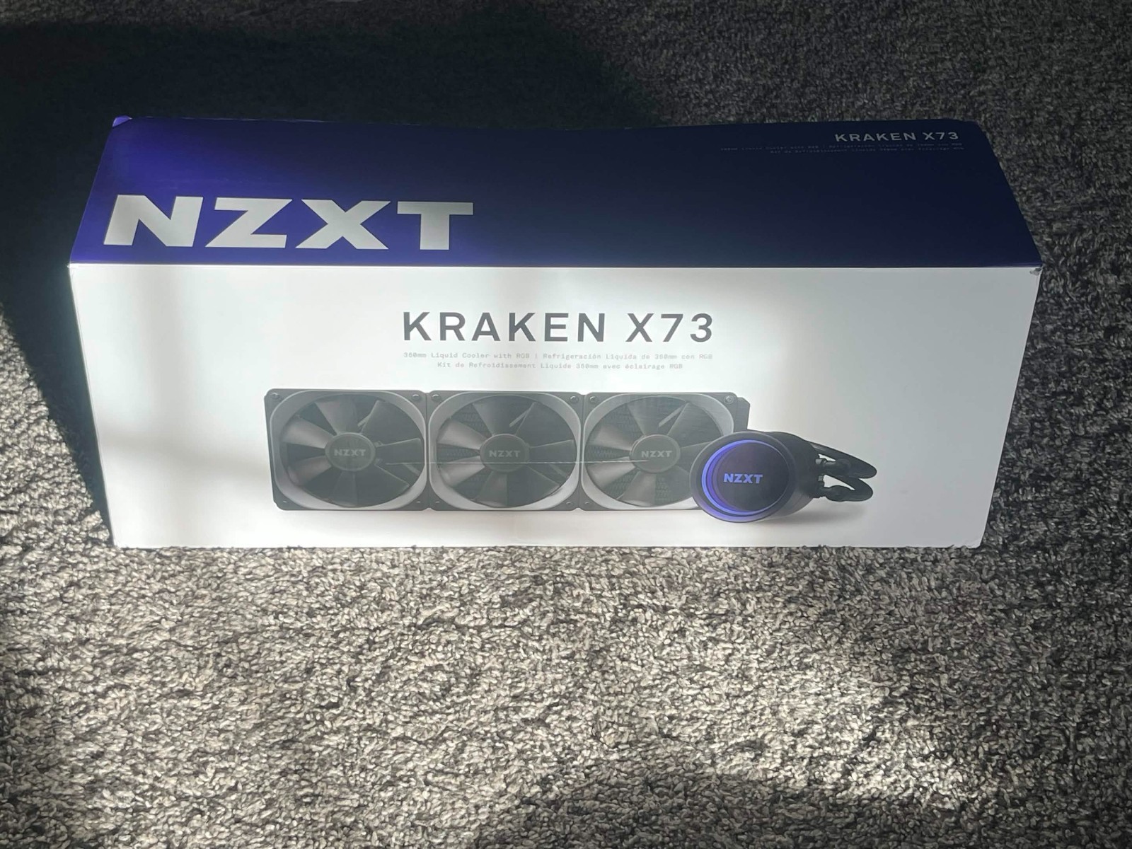 NZXT Kraken X73 360mm AIO Liquid CPU Cooler Black w/ 3 Fans