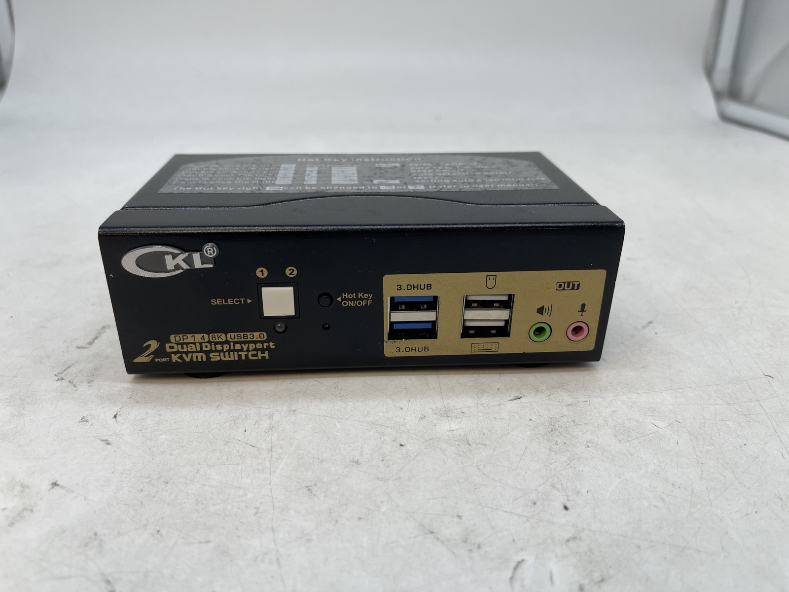 CKL 2-Port Dual Monitor DisplayPort 1.4 KVM Switch (8K@30Hz/4K@144Hz) Free S/H