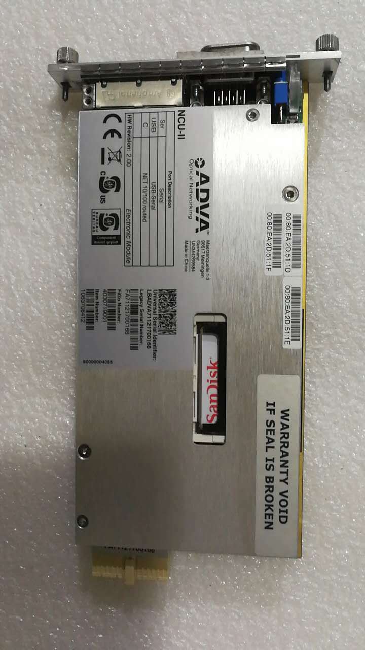 ADVA NCU-II  NETWORK ELEMENT CONTROL UNIT FOR FSP 3000R7 1063708412-2.00