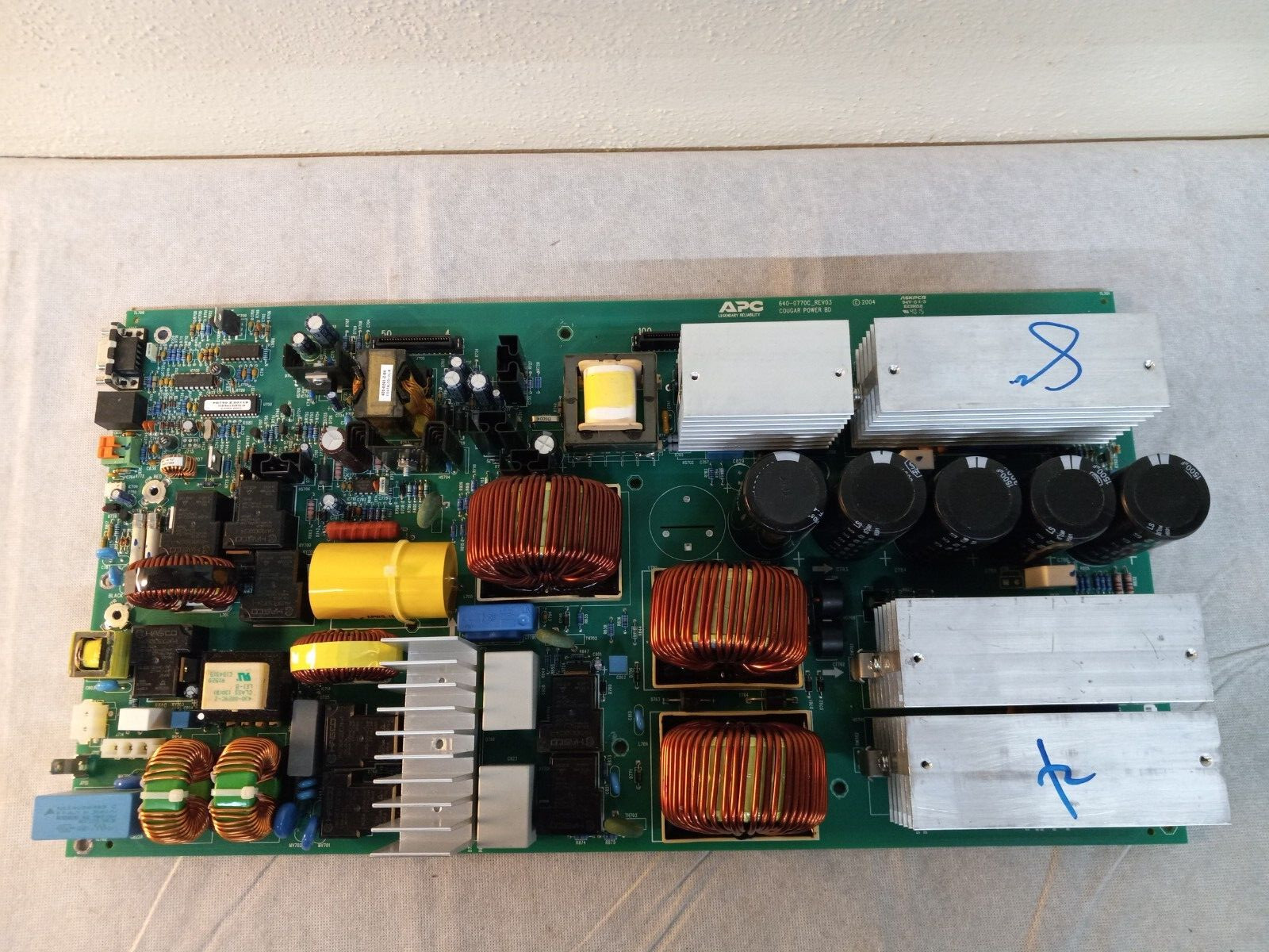 APC Smart-UPS RT  1500 MAIN PCB Cougar POWER BOARD 640-0770C - Parts or Repair