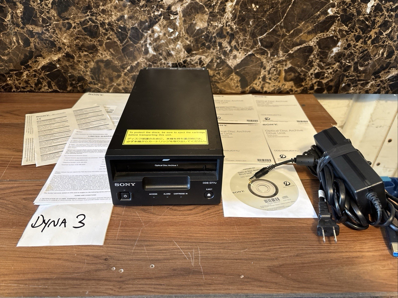 Sony ODS-D77U Optical Disc Archive External Drive USB 3.0 W/ Manuals Nice Works
