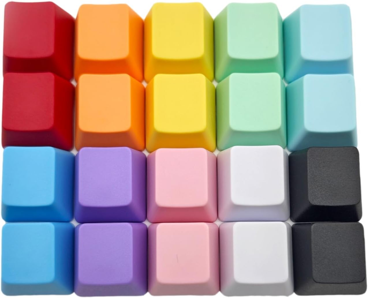 OEM Profile Blank Keycaps PBT Rainbow Mixed Colors 1U R4 Keycap for MX Switches 