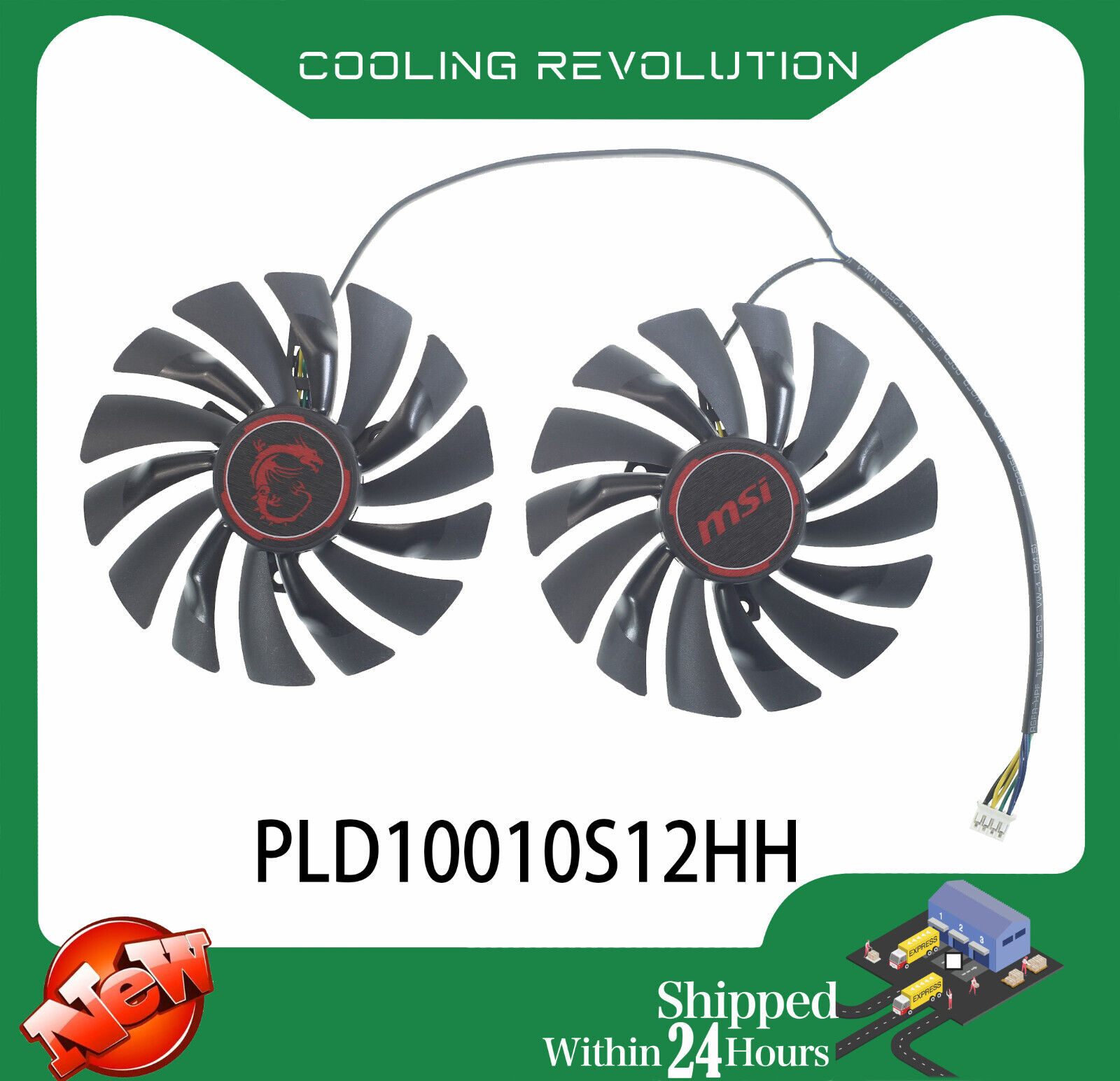 95MM PLD10010S12HH Graphics Fan For MSI GTX 980Ti 960 950 R9 380 R9 390 R9 390X