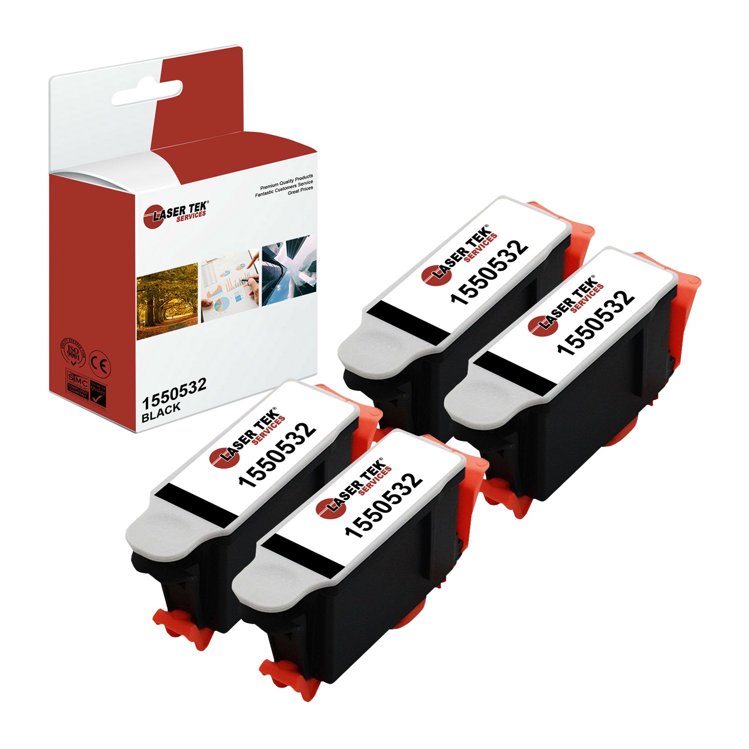4Pk LTS 30XL 1550532 Black HY Compatible for Kodak ESP C110 C310 C315 Ink