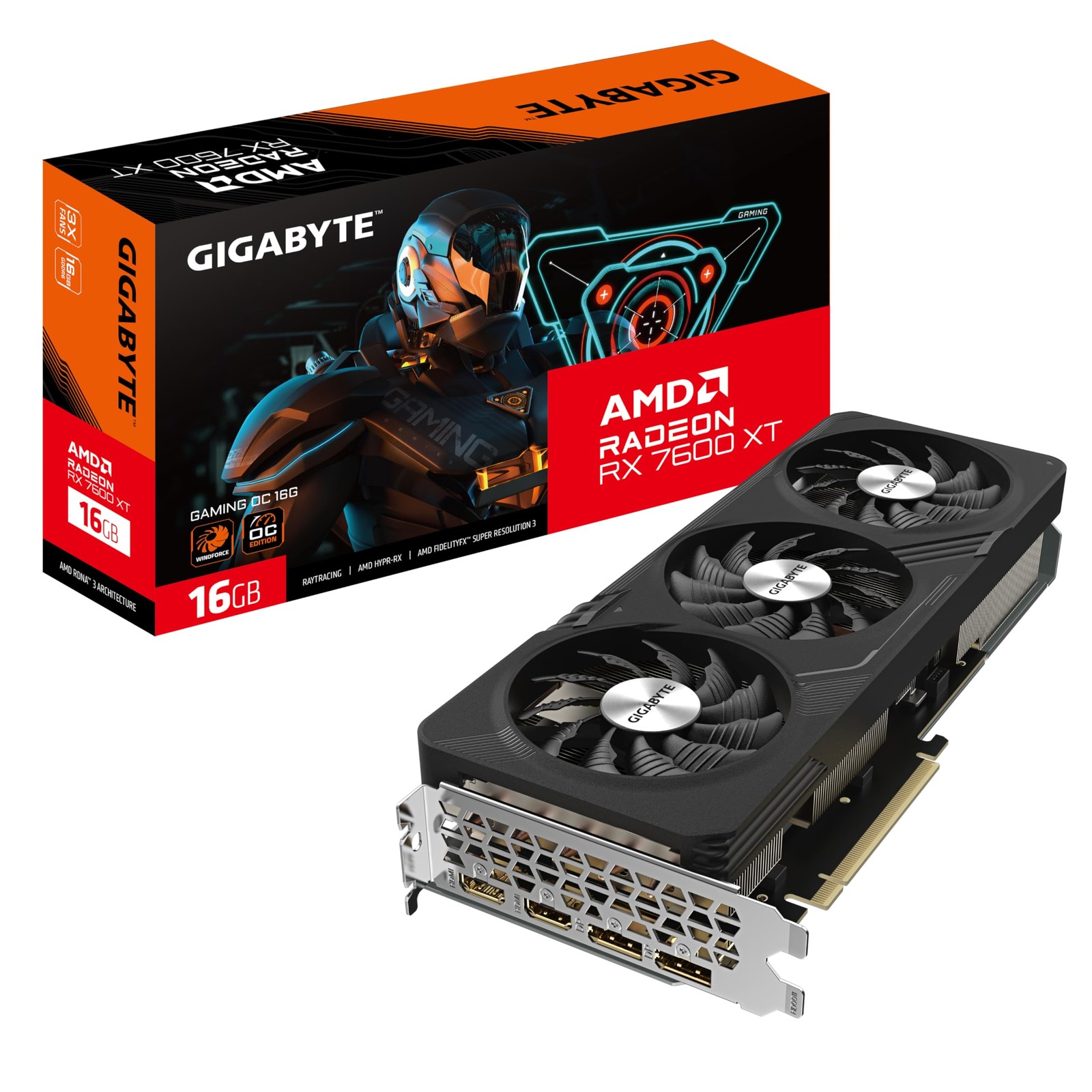 Gigabyte Radeon RX 7600 XT Gaming OC 16GB Graphics Card GV-R76XTGAMING OC-16GD