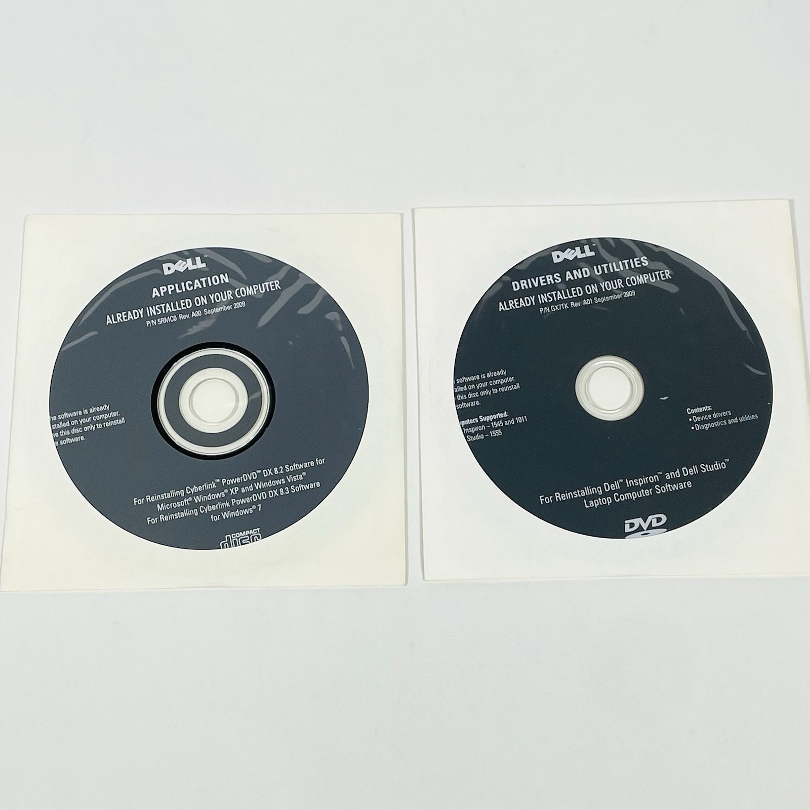 Dell Drivers, Utilities and Application Discs September 2009