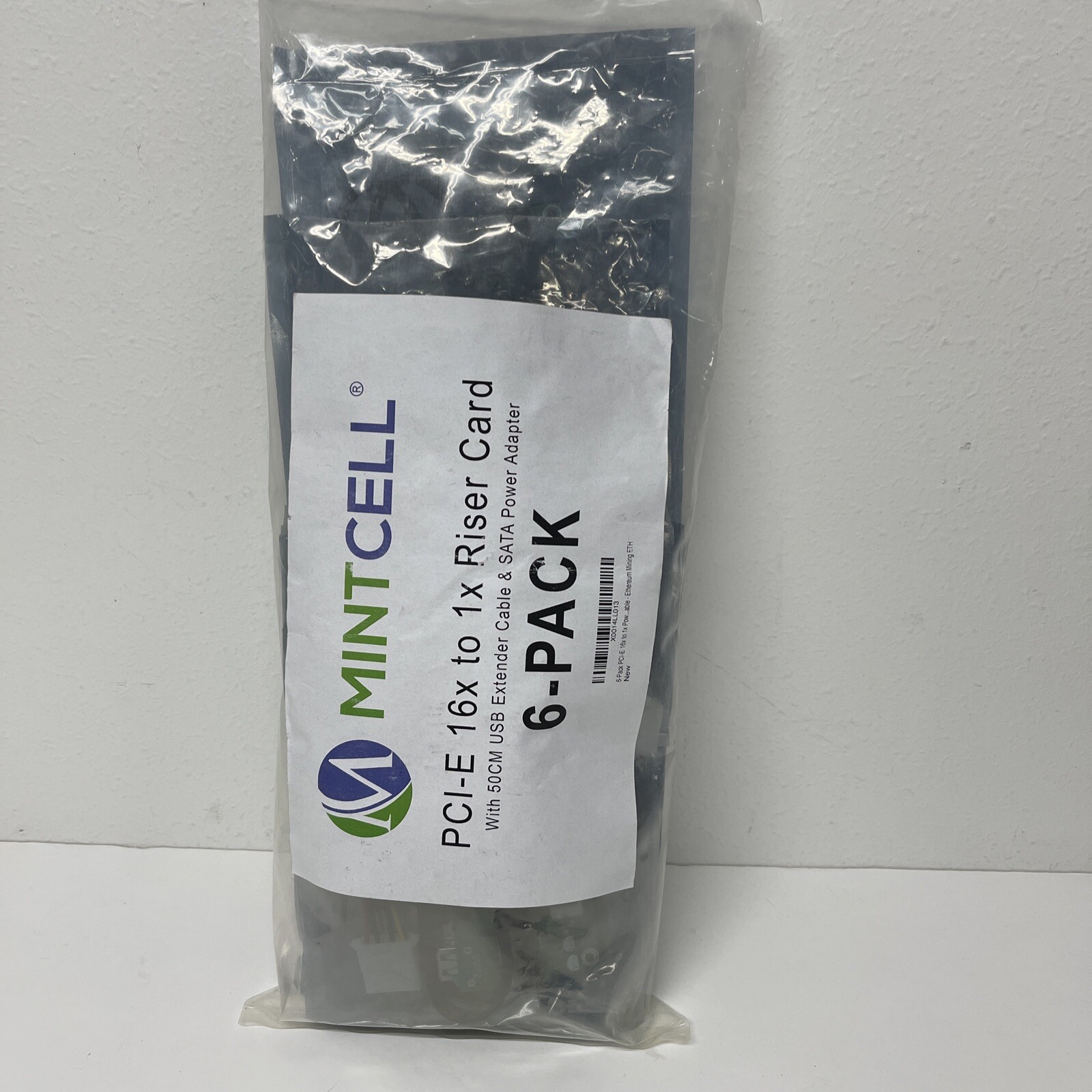 MintCell 6-Pack PCIe 6-Pin 16x to 1x Powered Riser Adapter Card w/ 50cm USB 3.0