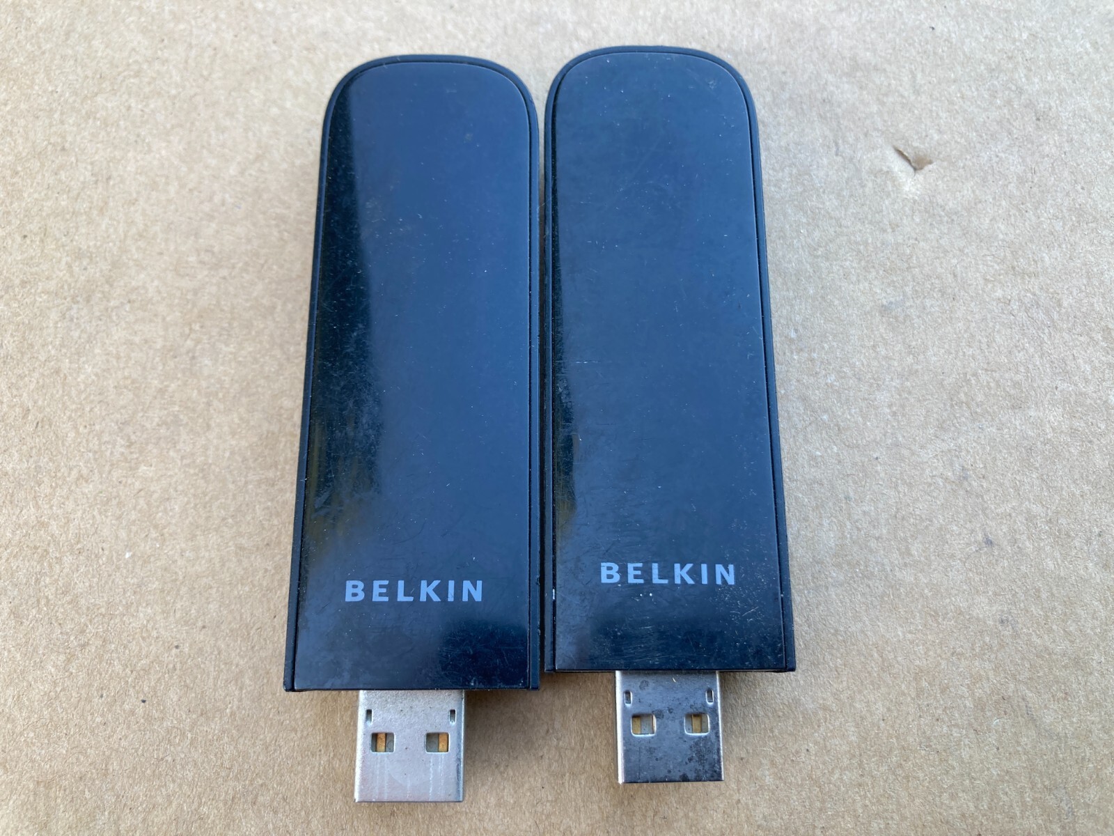 Lot Of (2) Belkin F5D8055 V2 Wireless N+300Mbps USB Adapter (Black)