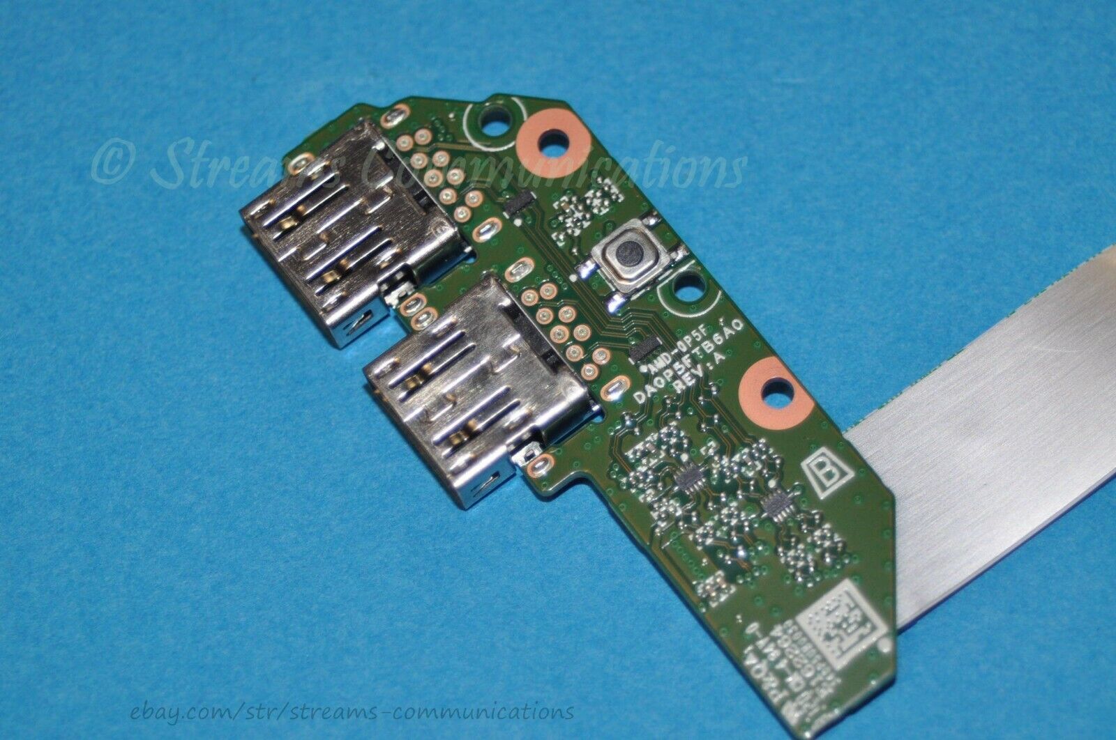 HP 15-EF Series 15-ef1072nr Laptop Dual USB Port Board with Power Button 