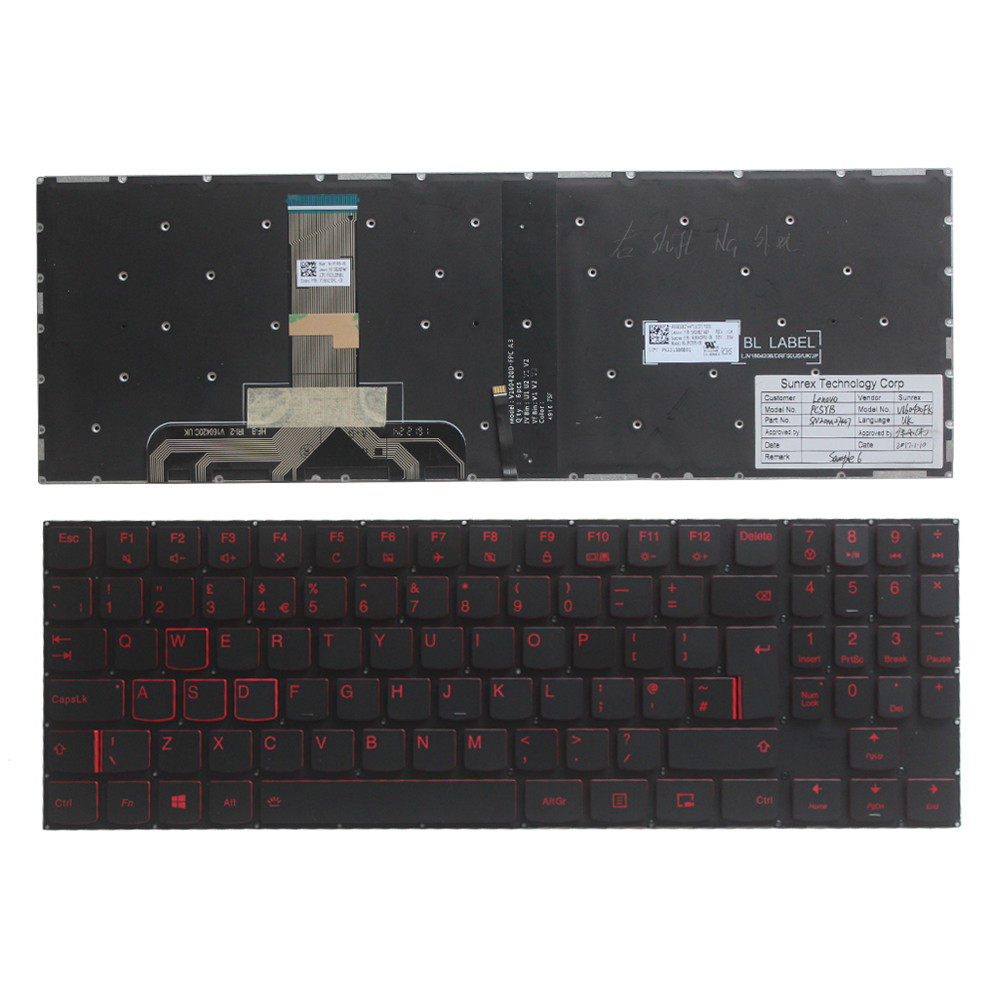 NEW KEYBOARD UK Fit Lenovo Legion Y520 Y520-15IKB  Backlit