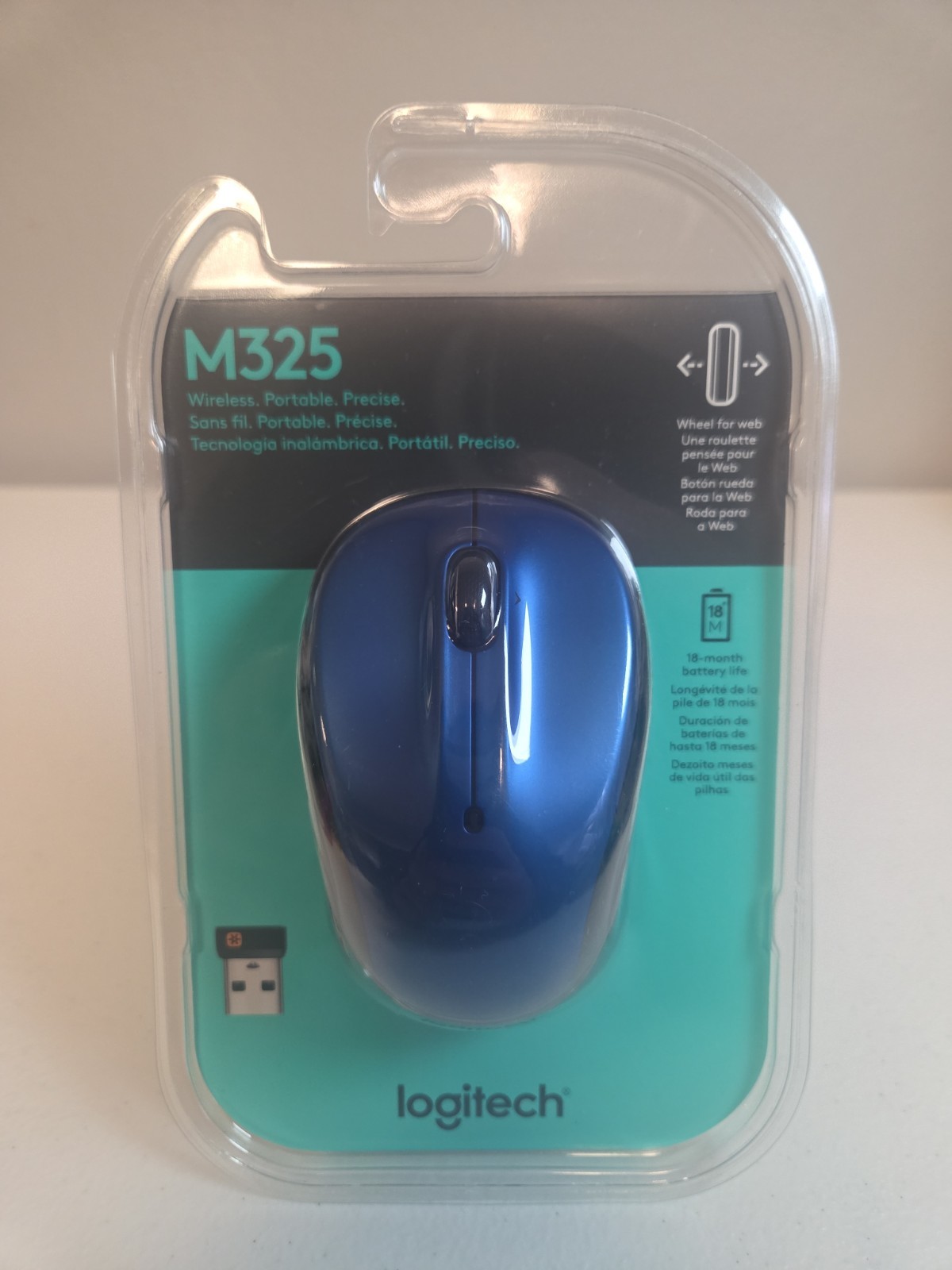 Logitech - M325s Wireless Optical Ambidextrous Mouse - Wireless - Blue
