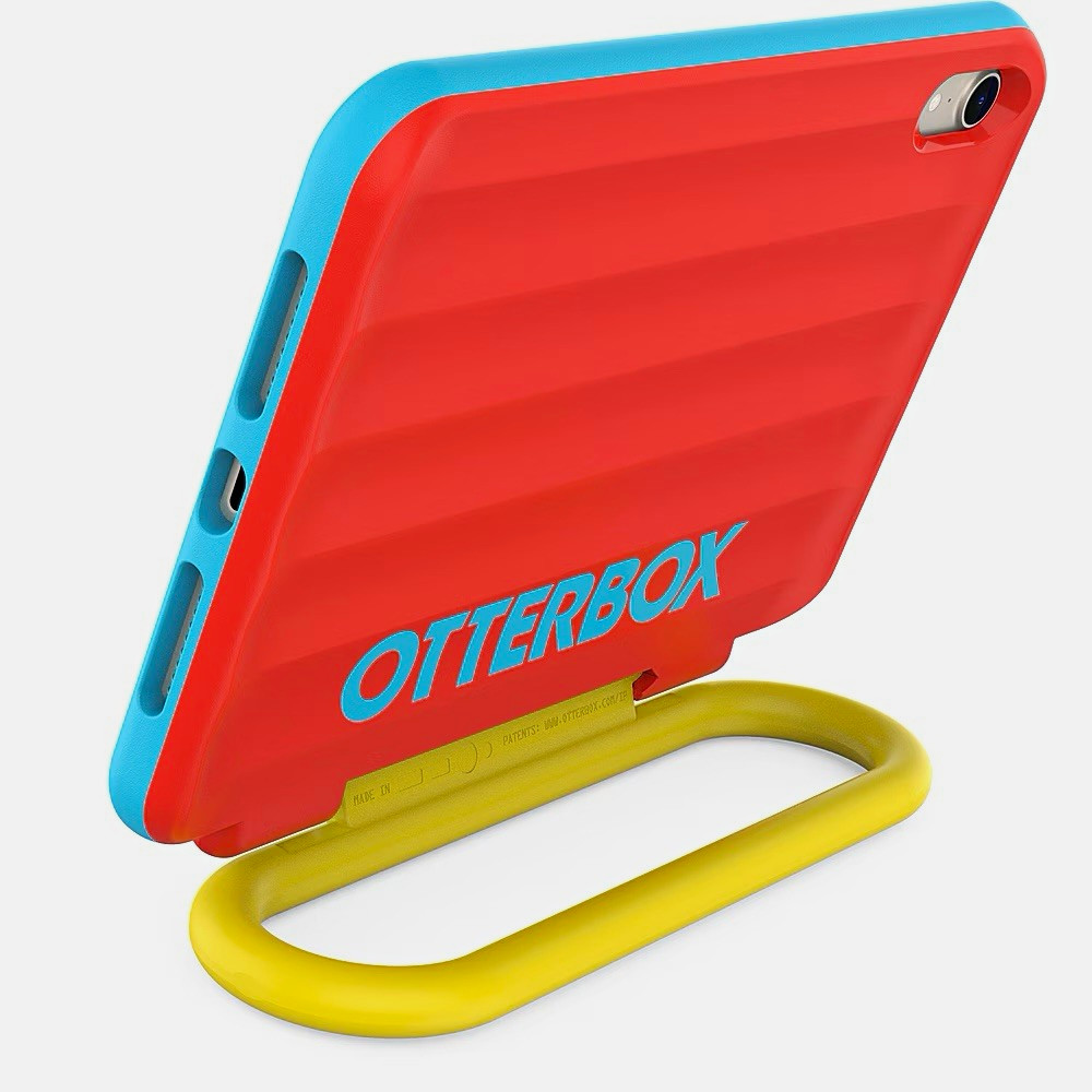 OtterBox EasyClean Kids Case for iPad mini 6/A17 Pro Stand Handle Red/Blue