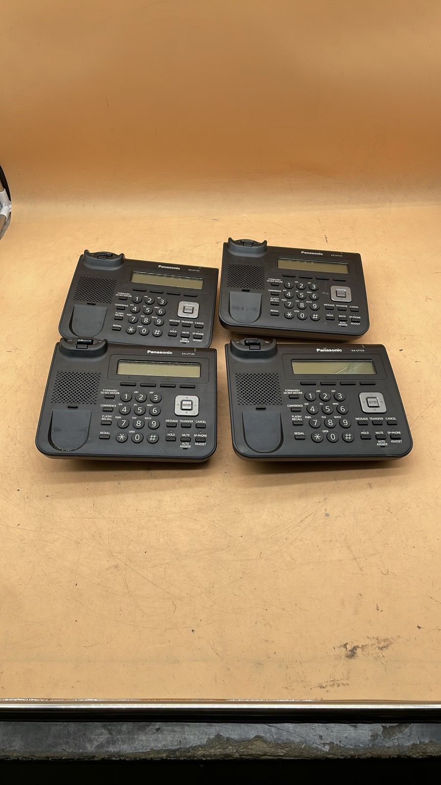 Panasonic KX-UT123-B VoIP SIP Desk Phone Base Unit Only Black Lot of 4