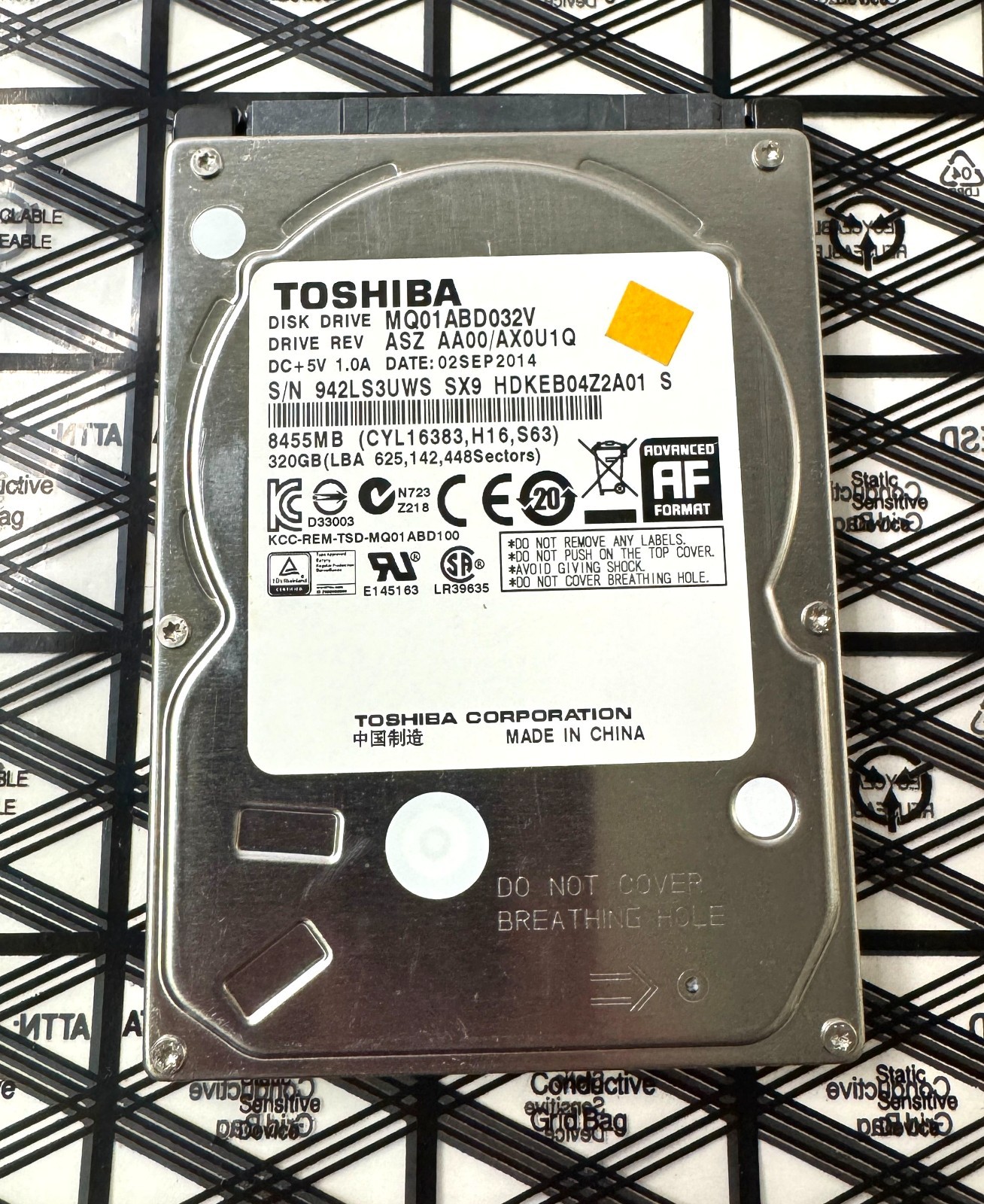 Toshiba MQ01ABD032V SATA 5400RPM 8MB Cache 320GB 2.5" Laptop Hard Drive