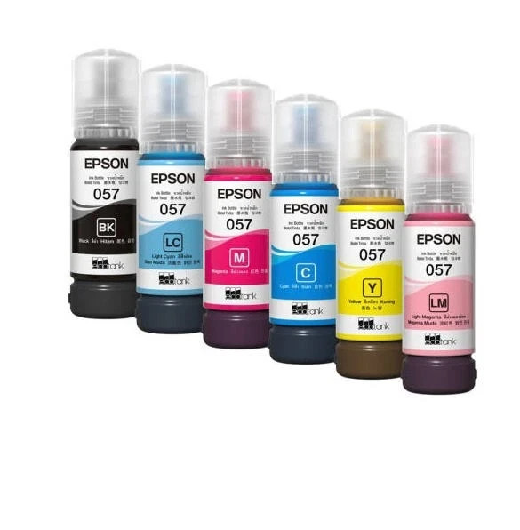 Epson 057 6 Color Ink Bottle Set L8050 L18050 Bundle Pack / Genuine / Brand New