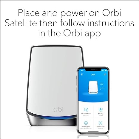 NETGEAR Orbi 850 Series Tri-band WiFi 6 Mesh Add-on Satellite, 6Gbps