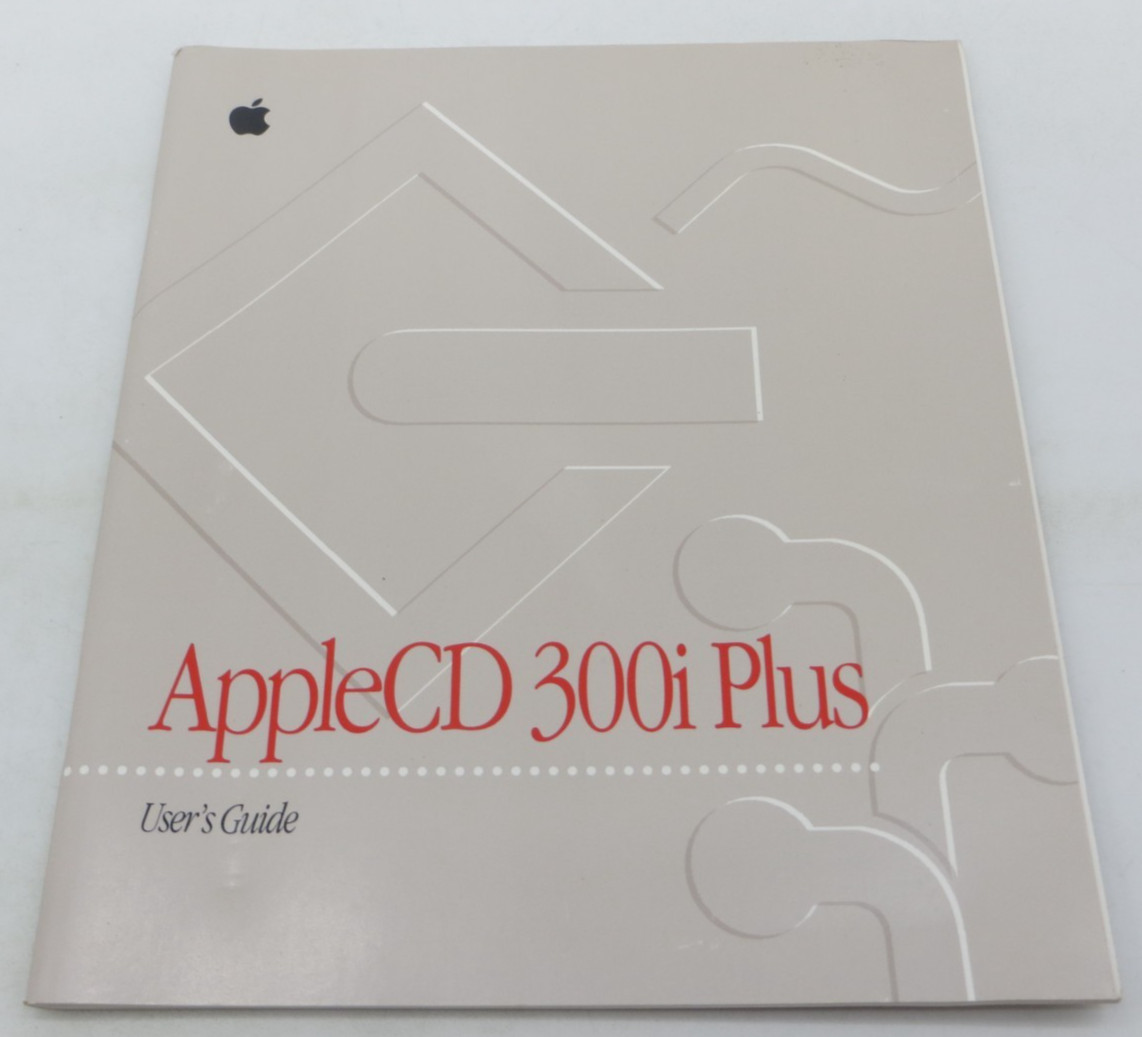 1994 Apple AppleCD 300i Plus User's Guide vintage computer book #3504