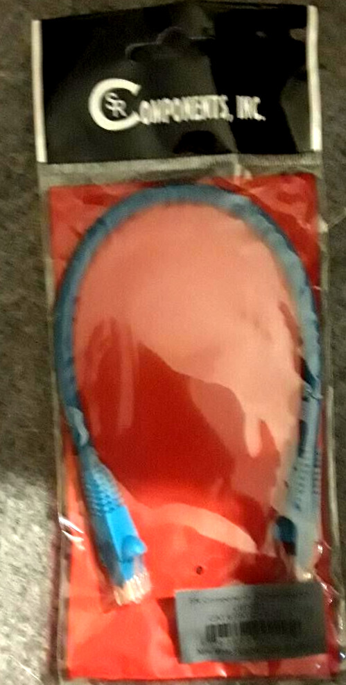 CAT 6 PATCH CABLE 1 FOOT BLUE SR COMPONENTS C6PCBL01