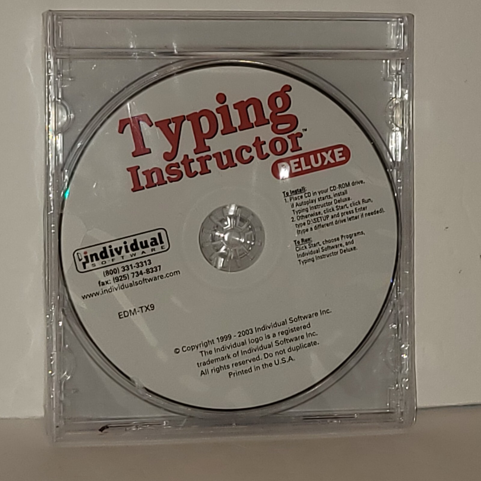 TYPING INSTRUCTOR DELUXE Software CD 2003