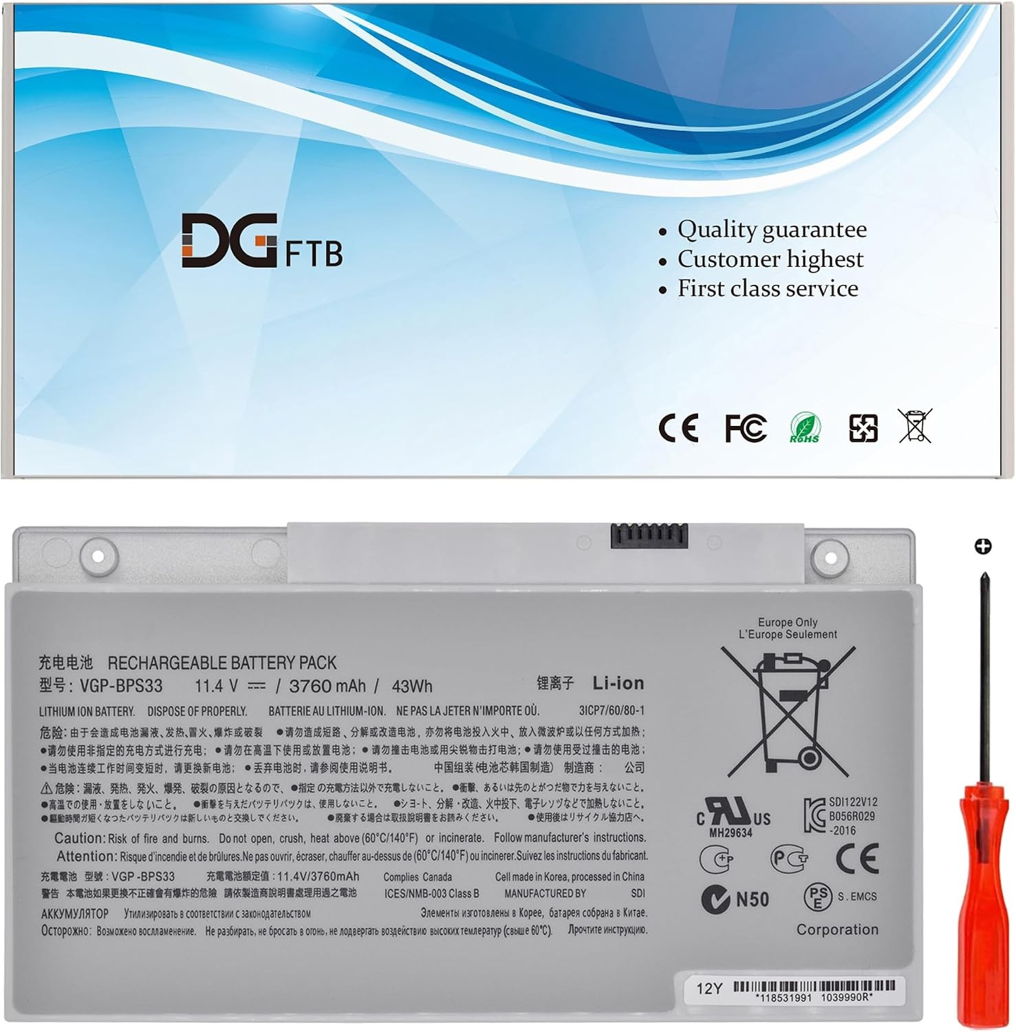 VGP BPS33 BPS33 Laptop Battery for VAIO SVT 14 SVT 15 T14 T15 Series