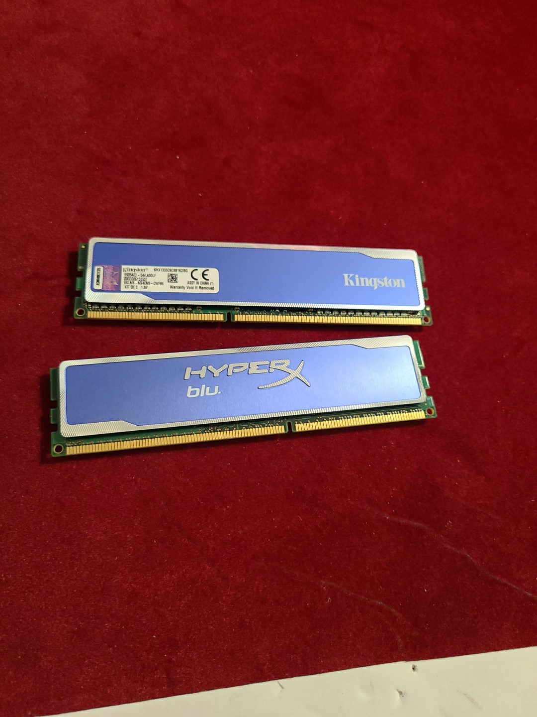 Kingston HyperX BLU 8GB Kit 2 x 4GB DDR3 1333MHz RAM KHX1333C9D3B1K2 8G