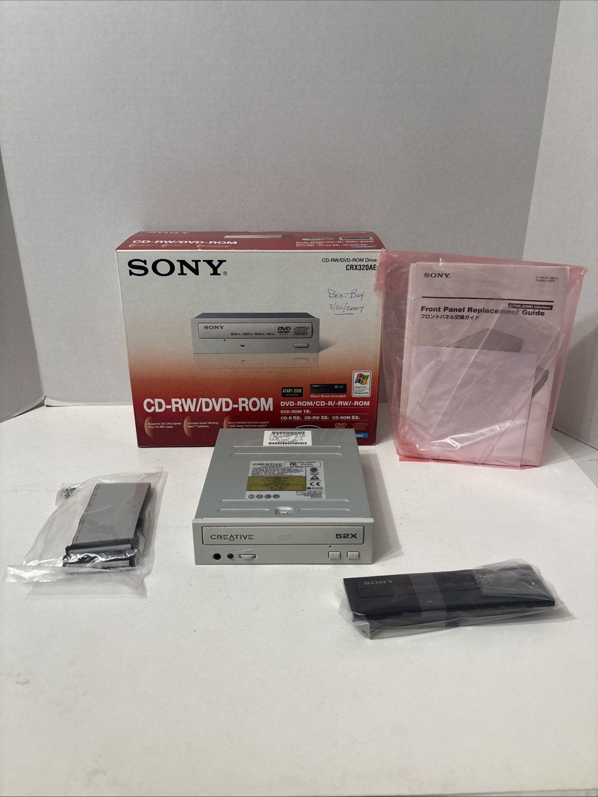 Sony Internal Drive CD-R/RW CD-ROM IDE Drive 52x/32x/52x/16x CRX320AE Open Box