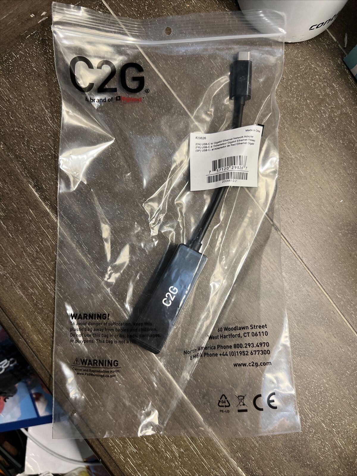 C2G USB 3.1  Type-C to Gigabit Ethernet Network Adapter  NEW