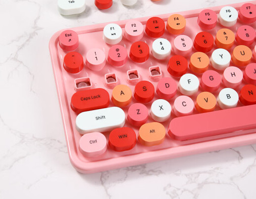 SWEET PINK - Mofii sweet wireless retro punk keyboard and mouse set office