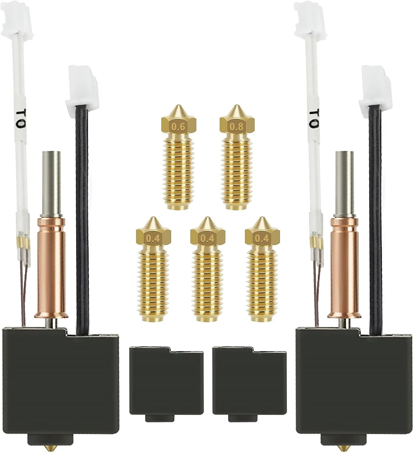 Kobra 3 V2/Kobra 3 Hotend,Extruder Print Head Hot End Kit with Extra 5PCS Brass