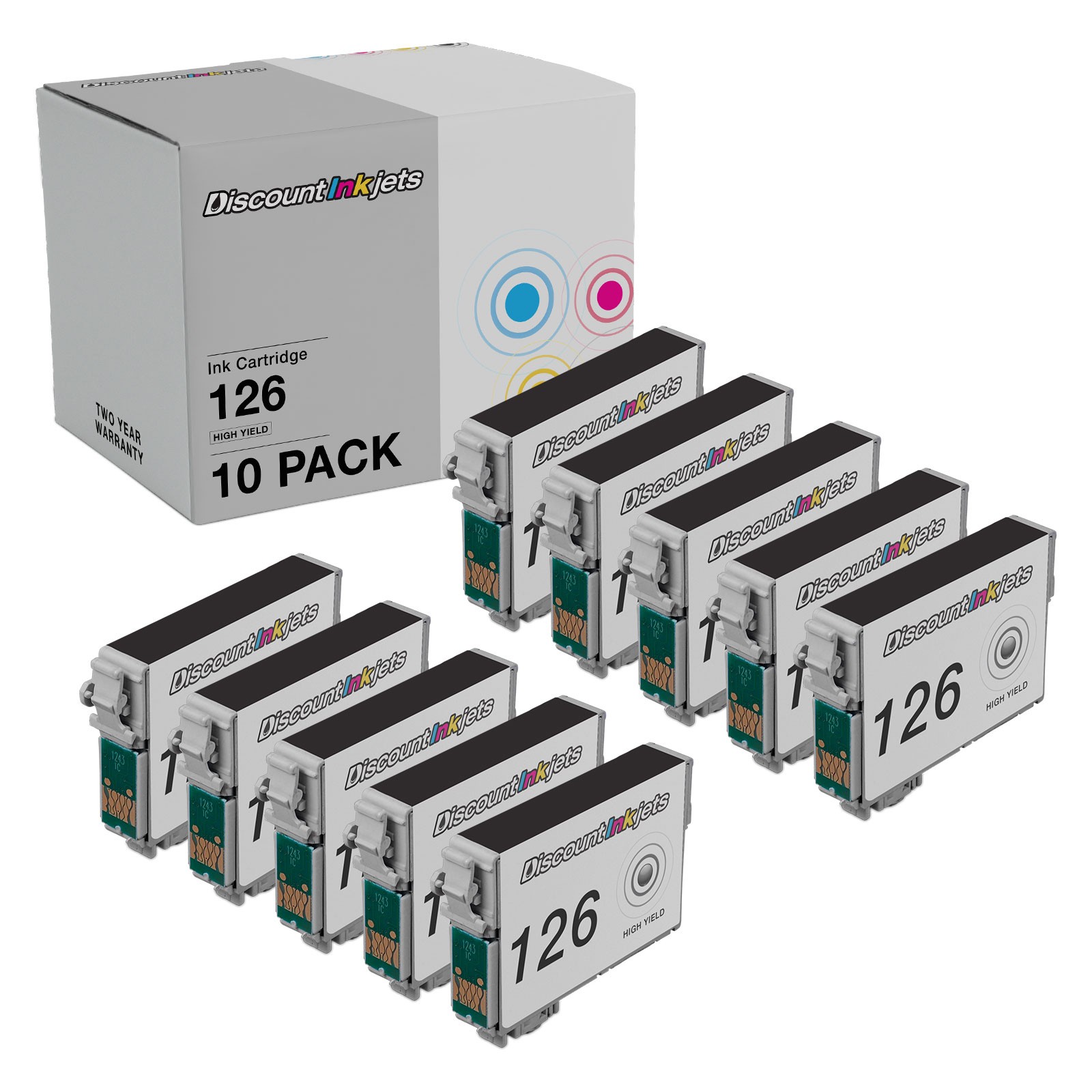 SI Replacements for Epson 126 Ink Cartridges T126120 High Capacity Black 10 Pack