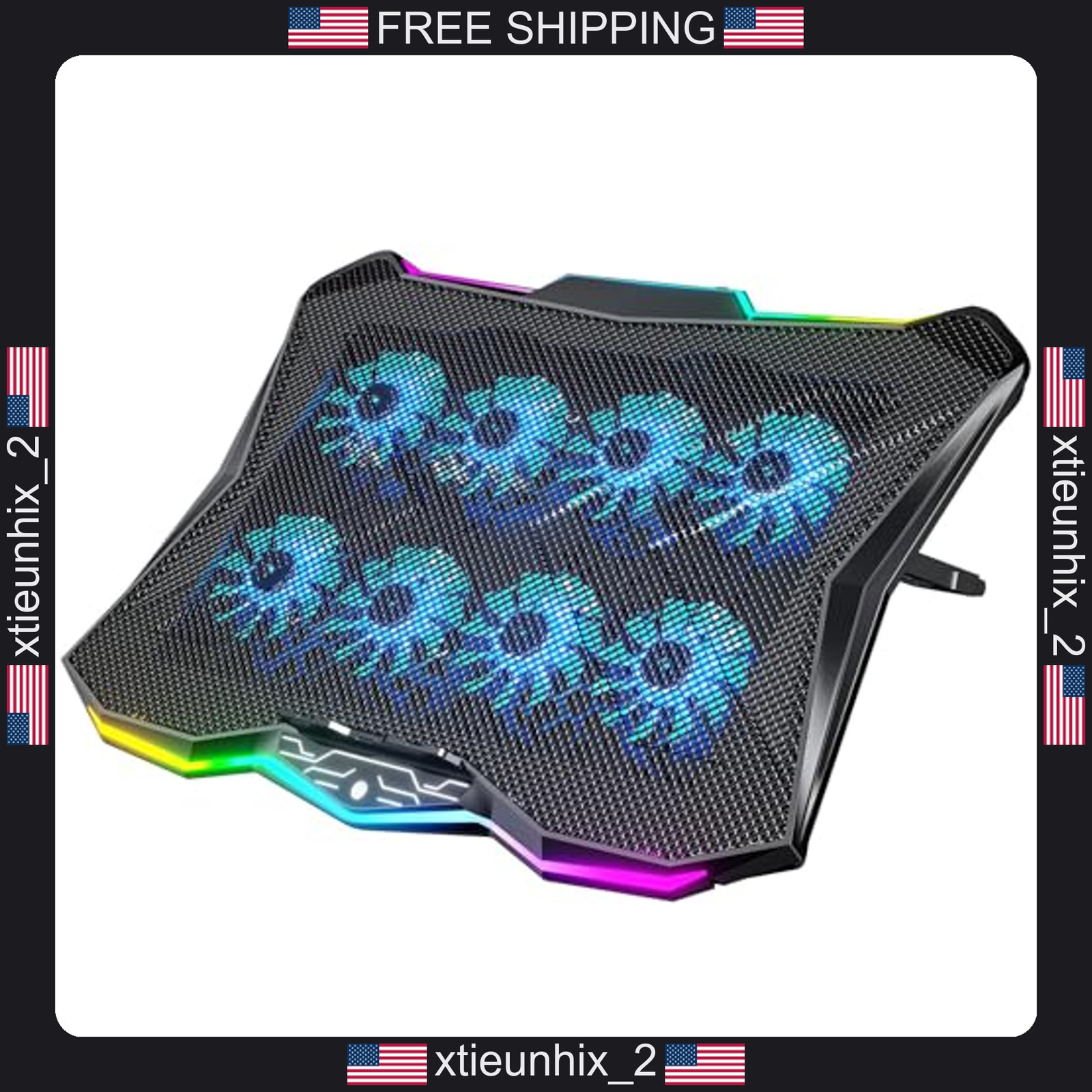 AICHESON Laptop Cooling Pad with 8 Cooler Fans for 15.6-17.3 Inch Computers