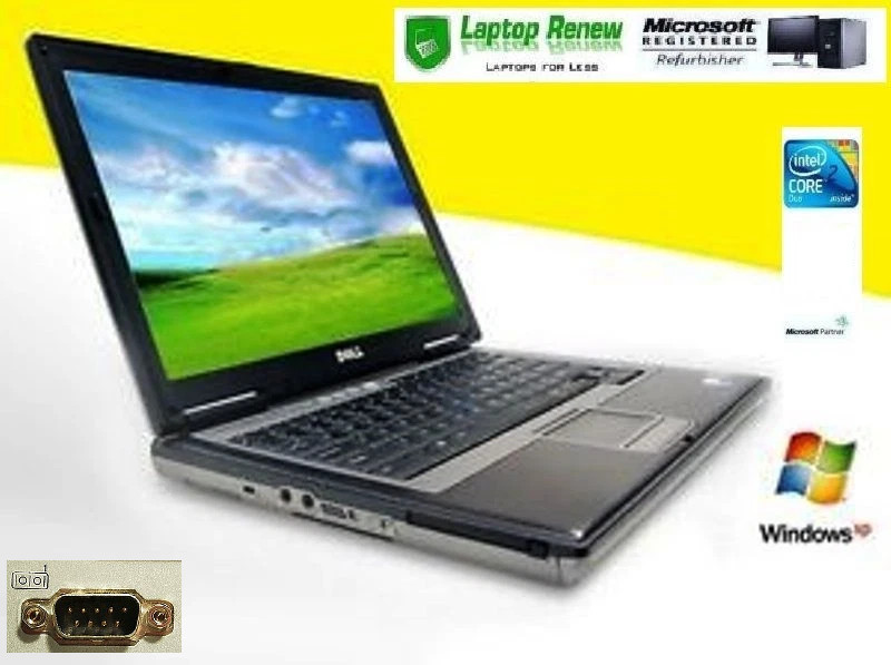 Dell Laptop Windows XP Pro 80gb 4GB RS232 Serial Port| WIFI |NEW BATTERY| YR WTY