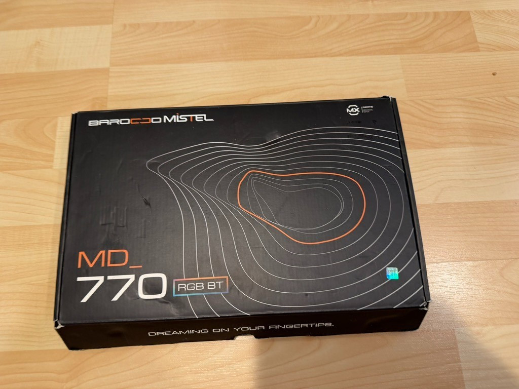 Mistel MD770 RGB BT Wireless Split Mechanical Keyboard with Red Switch Dbl PBT