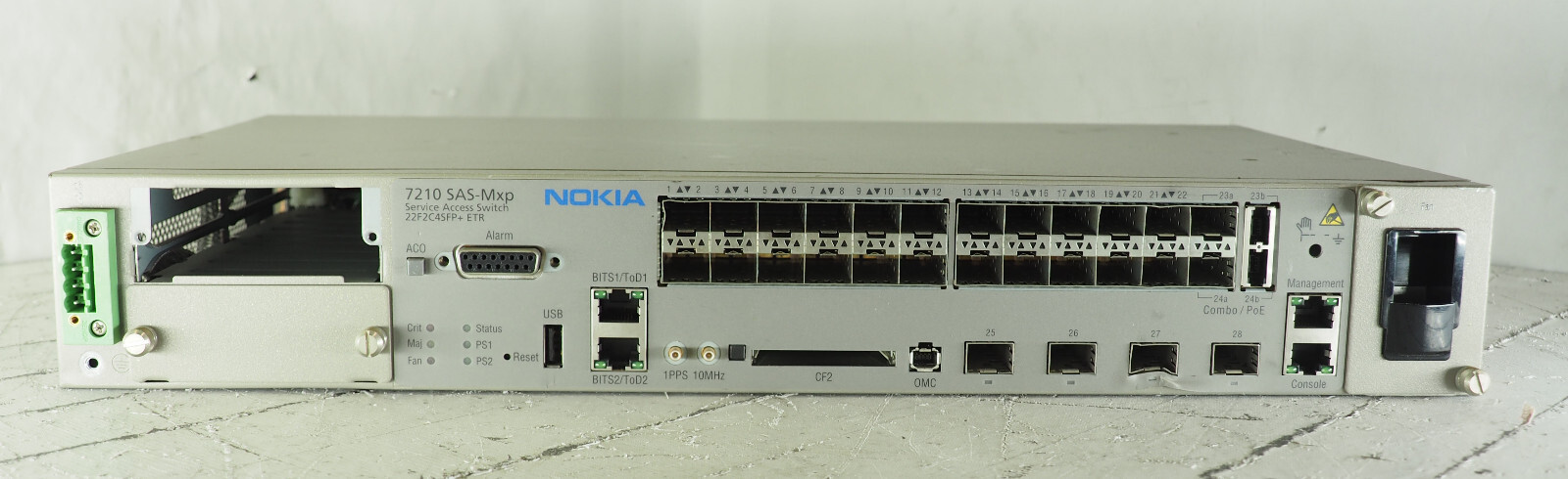 Nokia Alcatel Lucent 7210 SAS-Mxp 22F2C4SFP+ETR 3HE10076ABRA01  Switch
