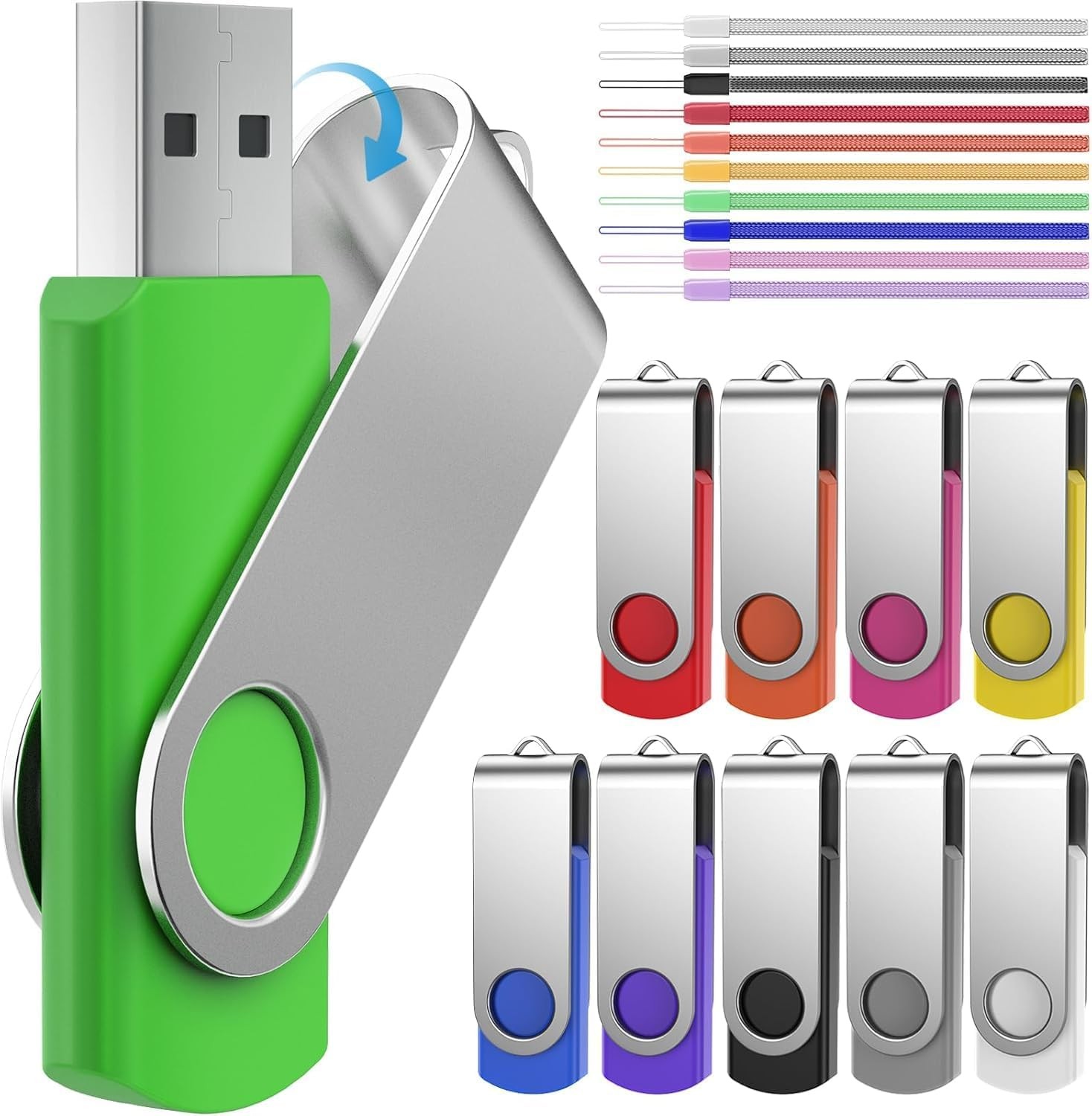 USB Flash Drive 64GB High Capacity Multicolour Bulk
