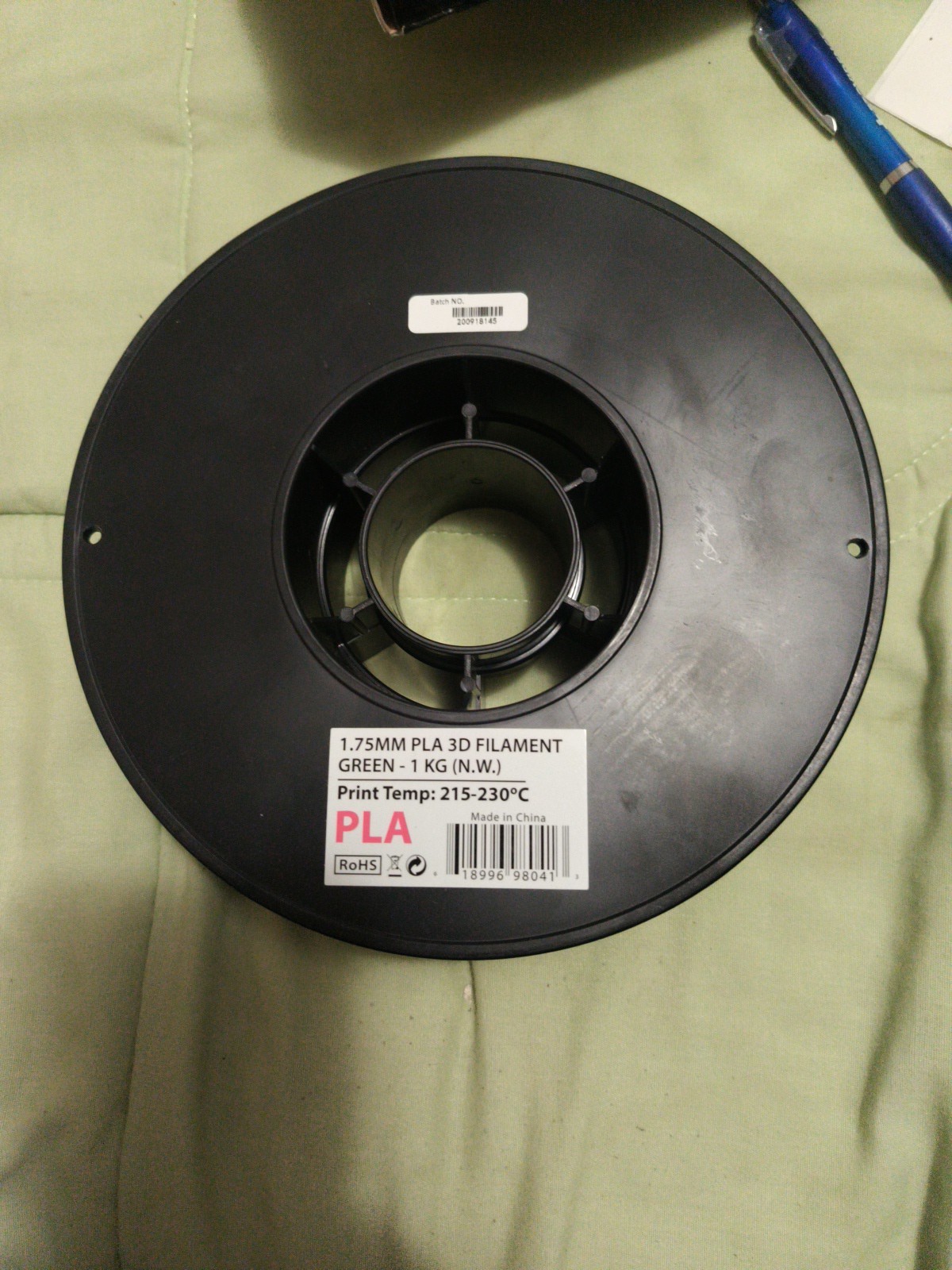 inland 3D Printing Filament 1.75mm PLA Green - 1Kg (2.2lb)