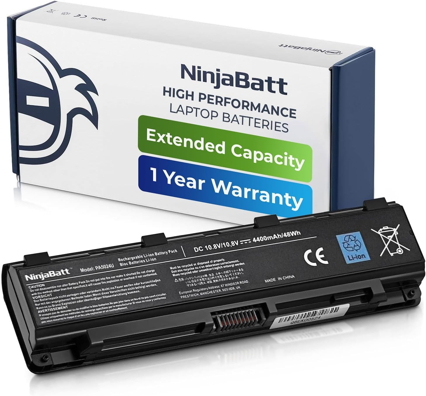 Battery for Toshiba PA5024U 1BRS PA5026U 1BRS PABAS260 PABAS262 PA5023U 1BRS