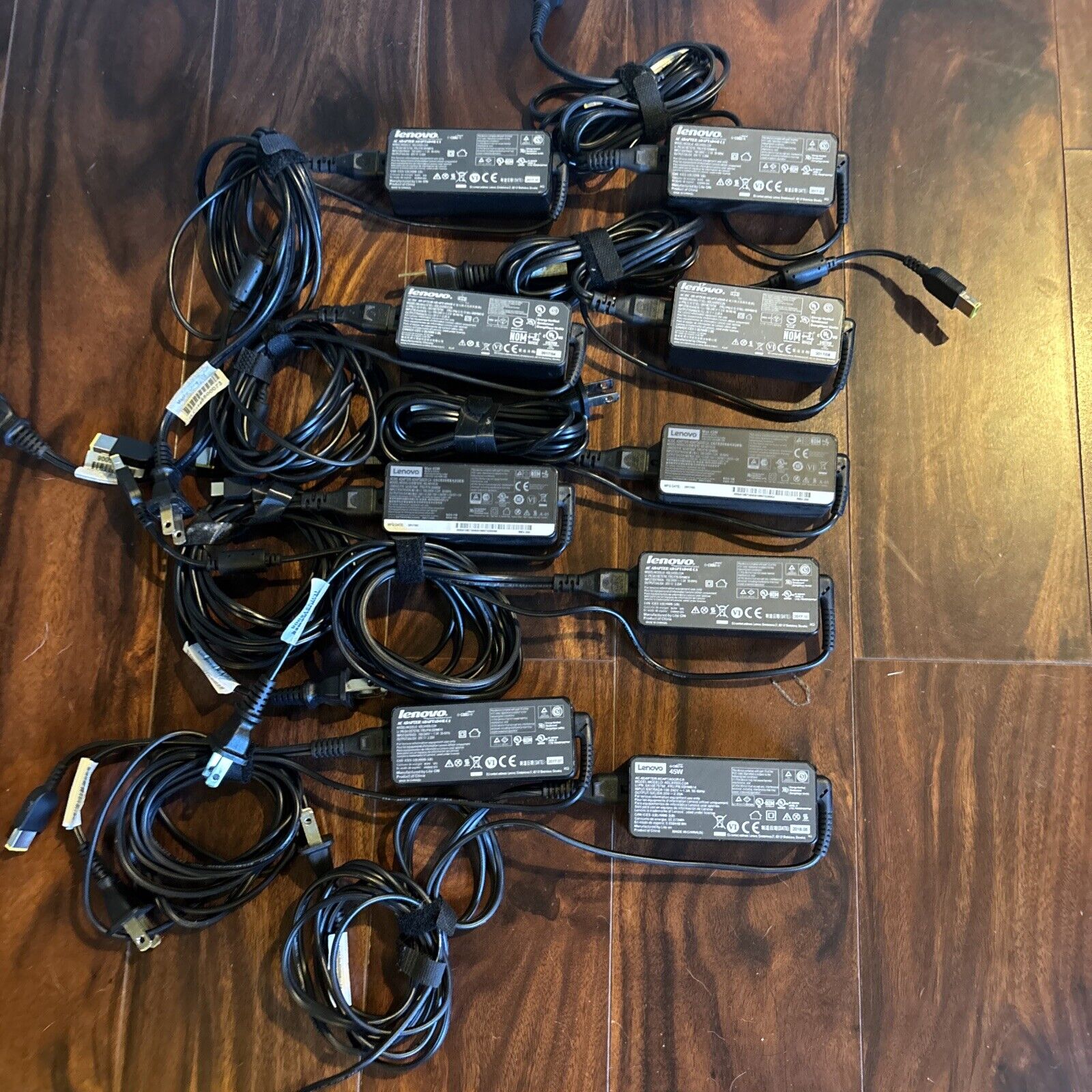 LOT of 9x Lenovo 45W Laptop Chargers - Power Supply Adapter USB-C Type-C