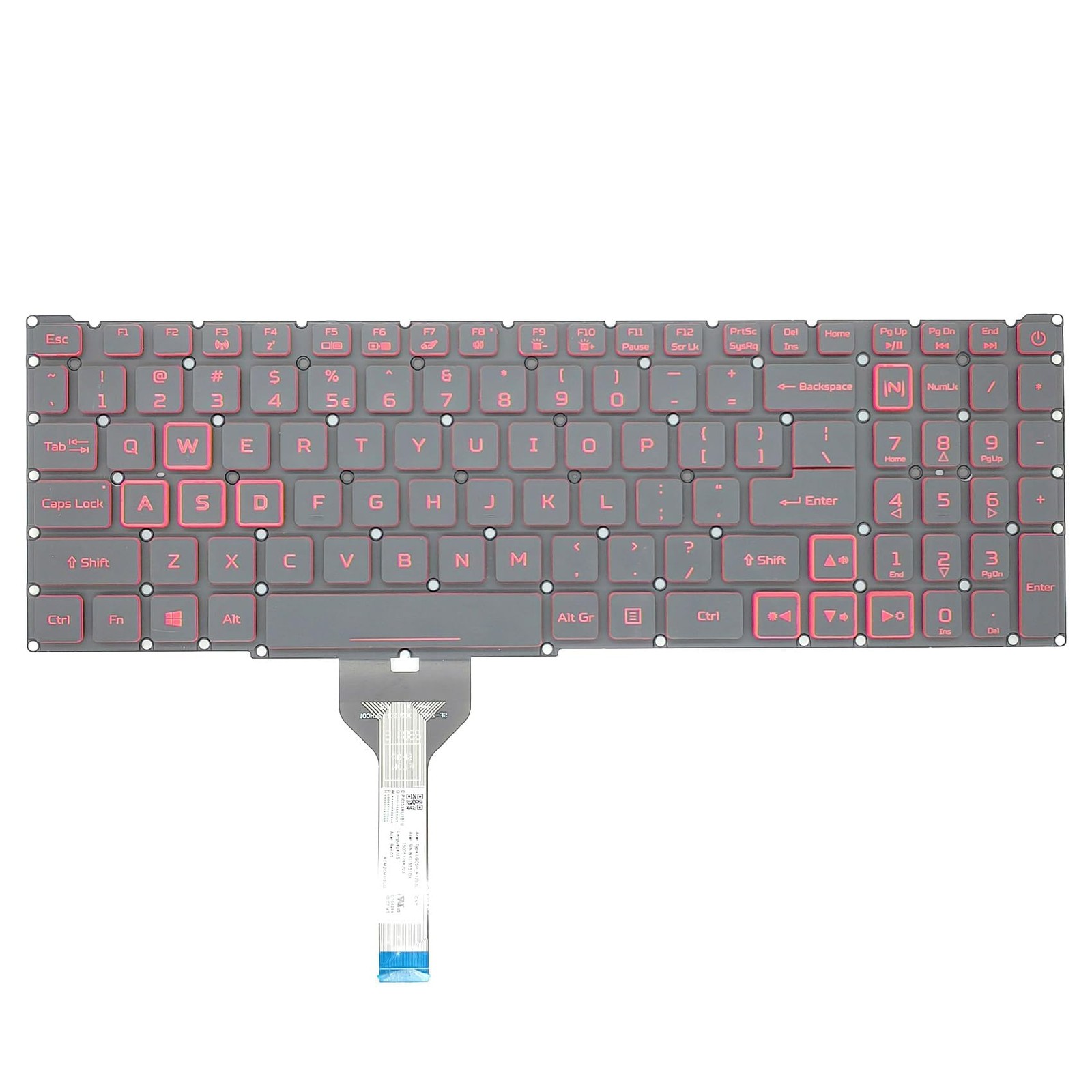 Keyboard for Acer Nitro 5 AN515-55 AN515-56 AN515-57 AN515-58 AN515-45,AN517-...