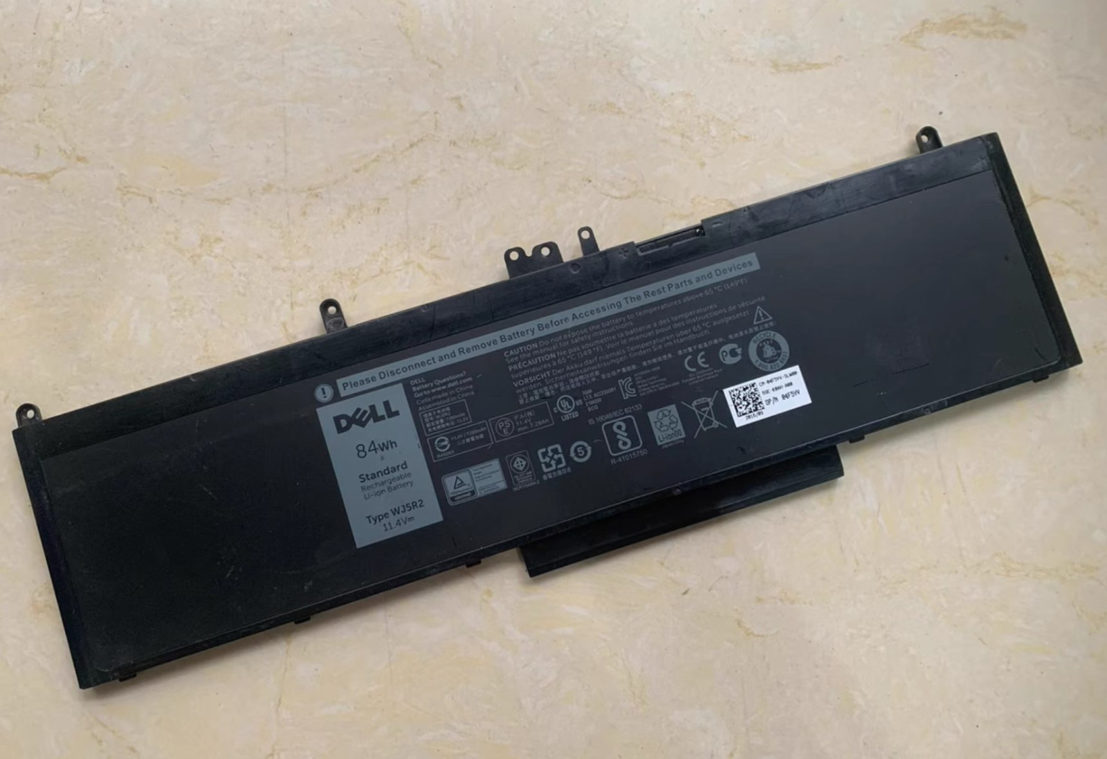 Genuine 84Wh WJ5R2 Battery For Dell Latitude E5570 Precision 3510 Series 4F5YV