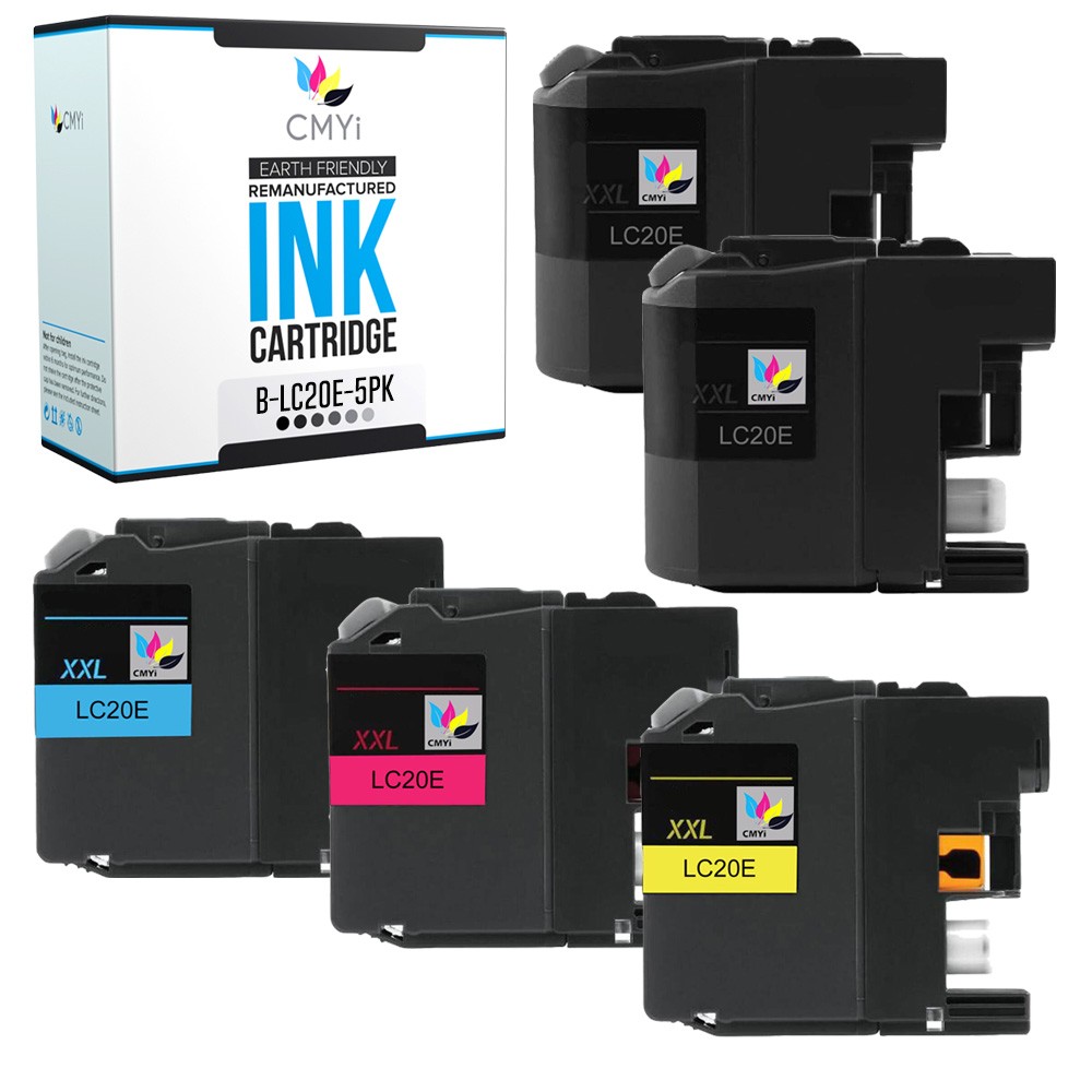 Compatible 5PK LC-20E Ink Cartridges XXL fits Brother MFC-J5920DW J785DW J985DW