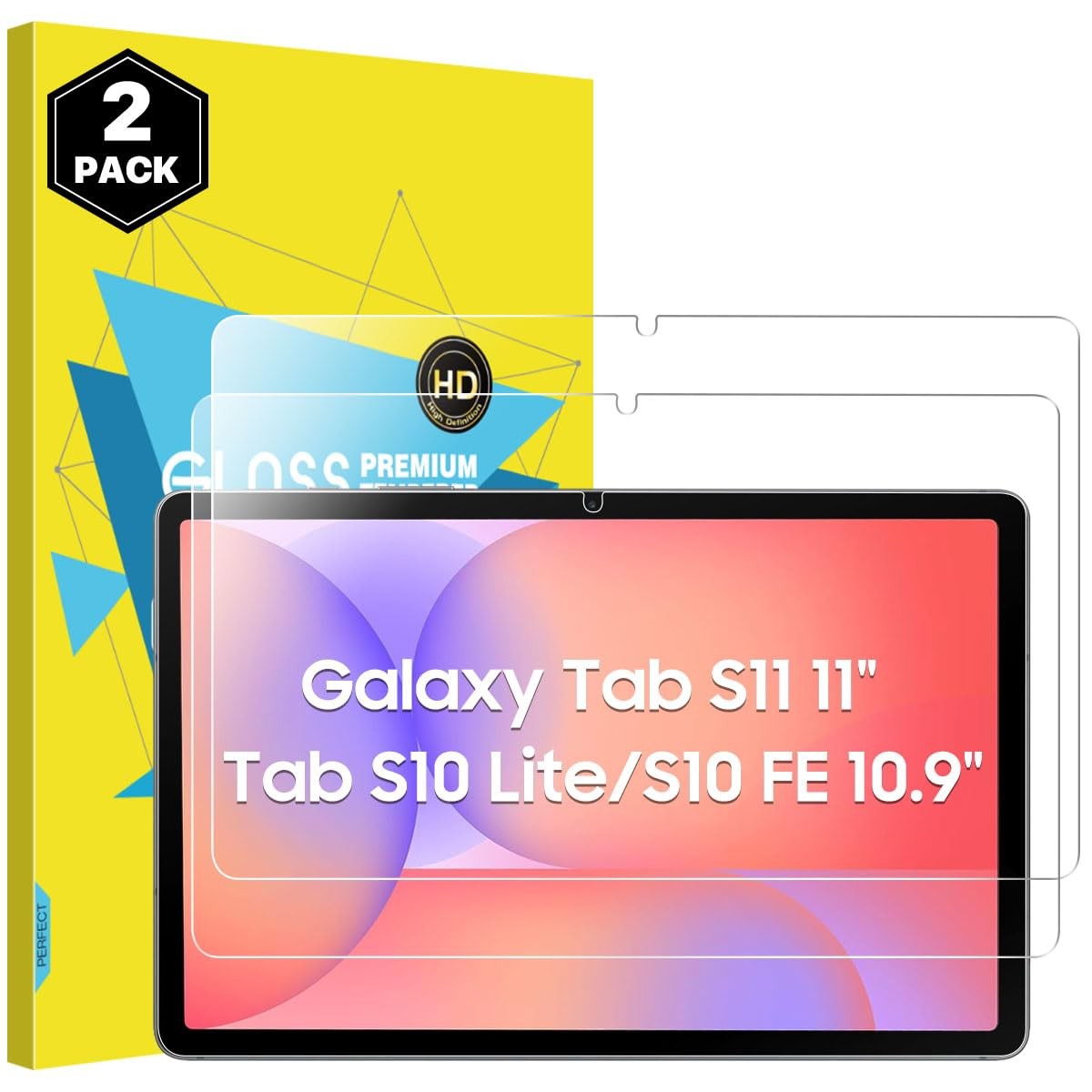 MoKo 2 Pack Screen Protector for 10.9" Samsung Galaxy Tab S10 2 Pack, clear